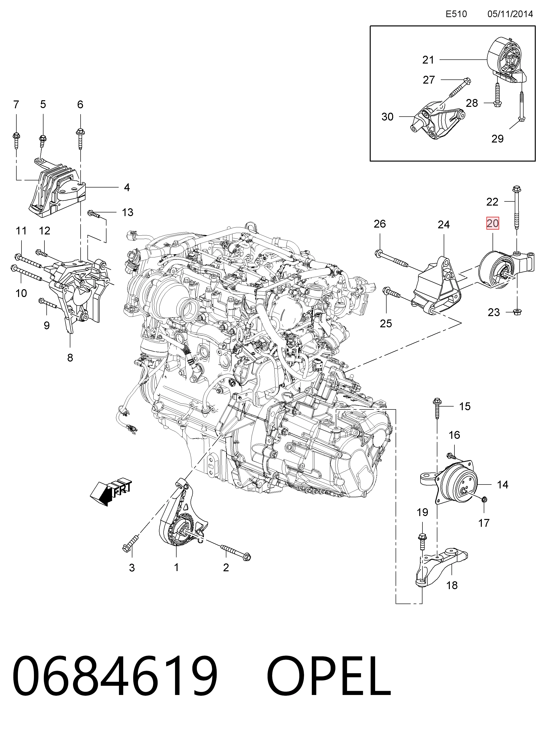 Opel Insignia  Arka motor kulağı Türkiye fiyatı