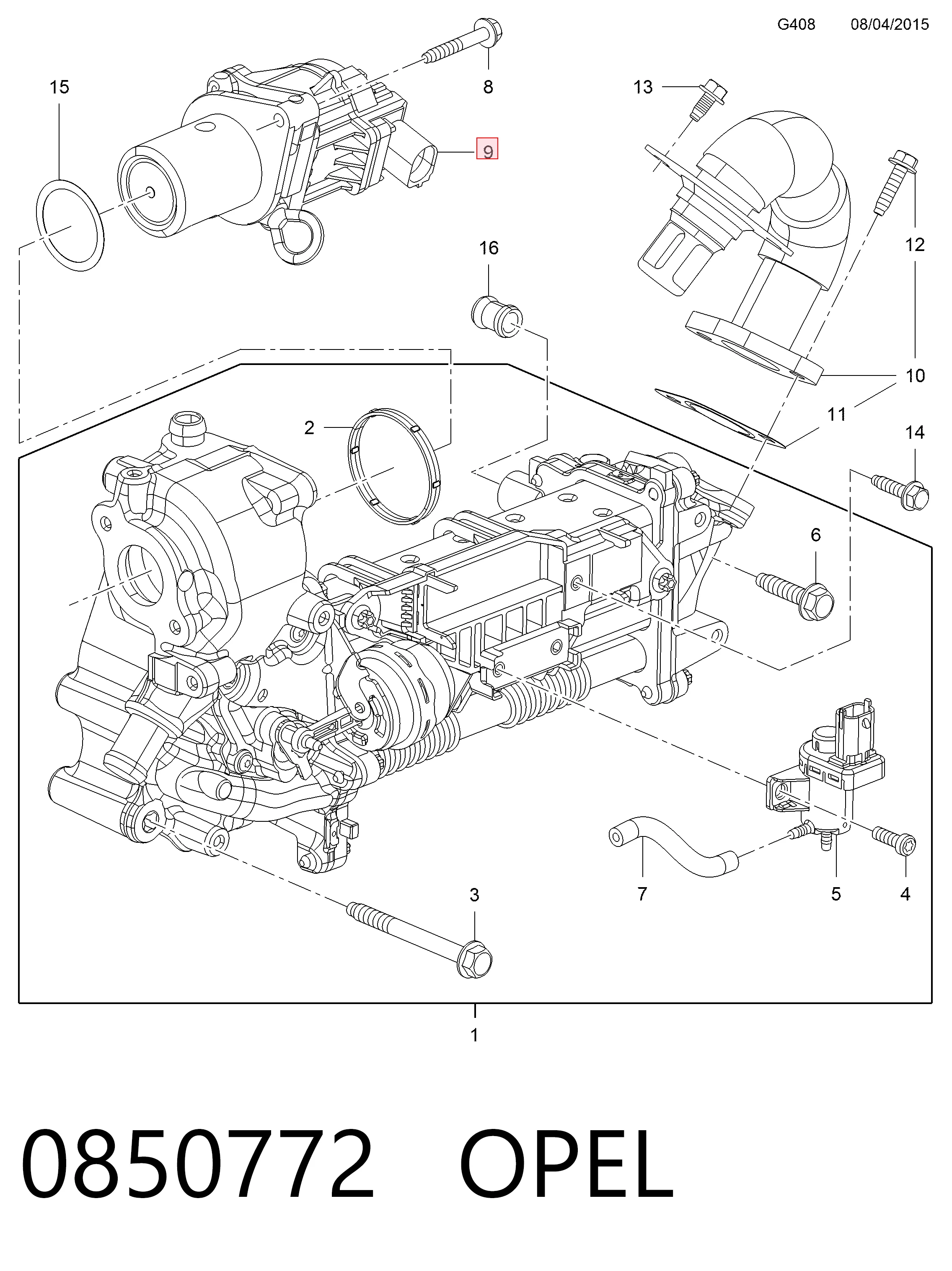 Opel Astra K EGR vanası