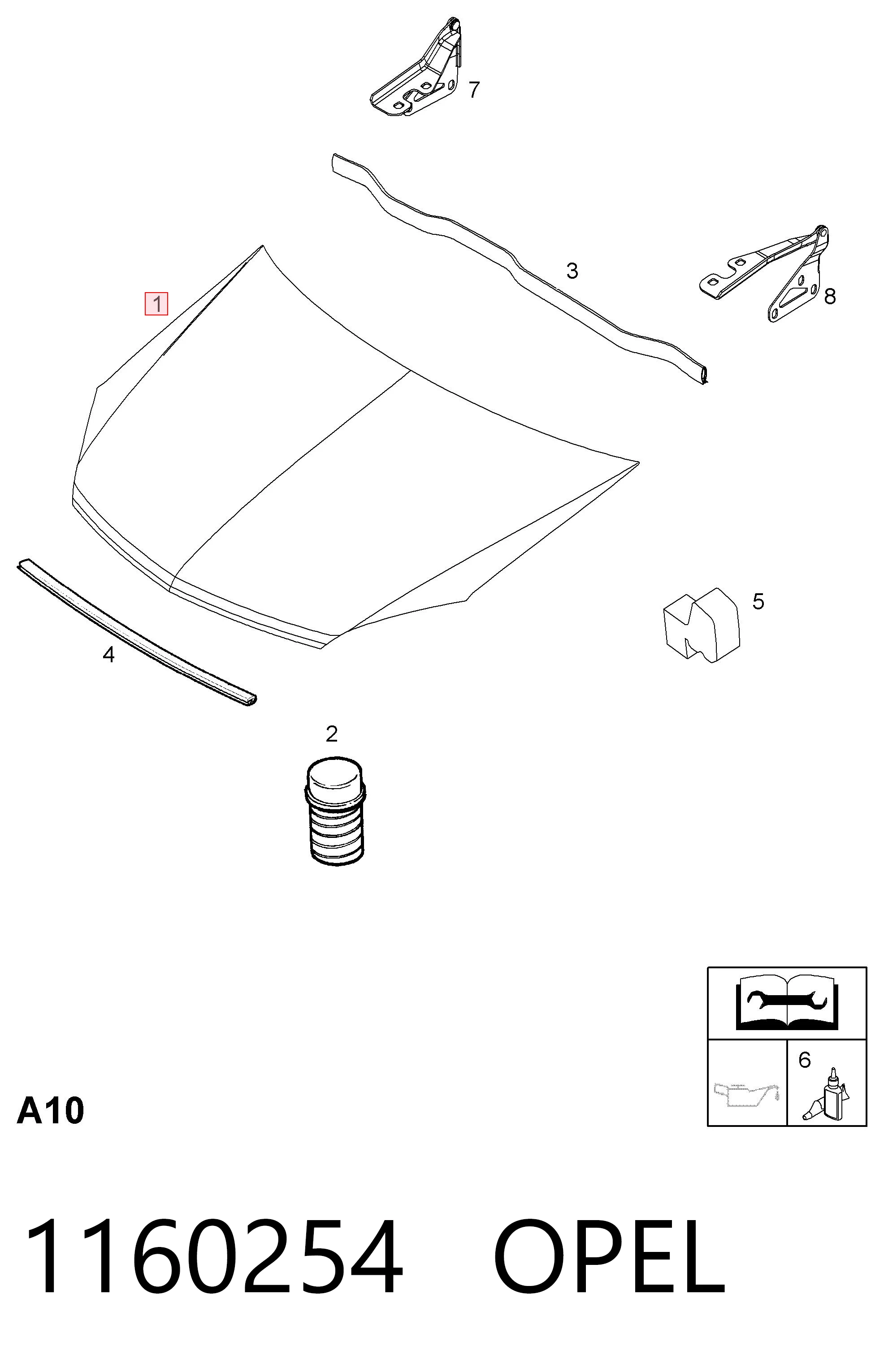 Opel Astra ön kaput