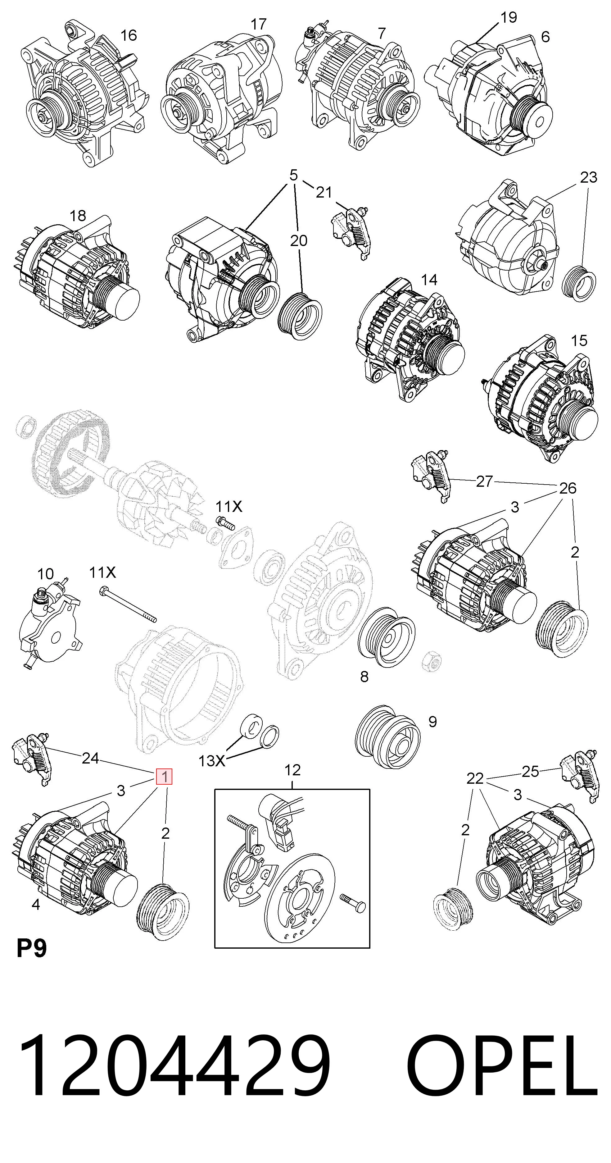 Opel Corsa C Alternatör