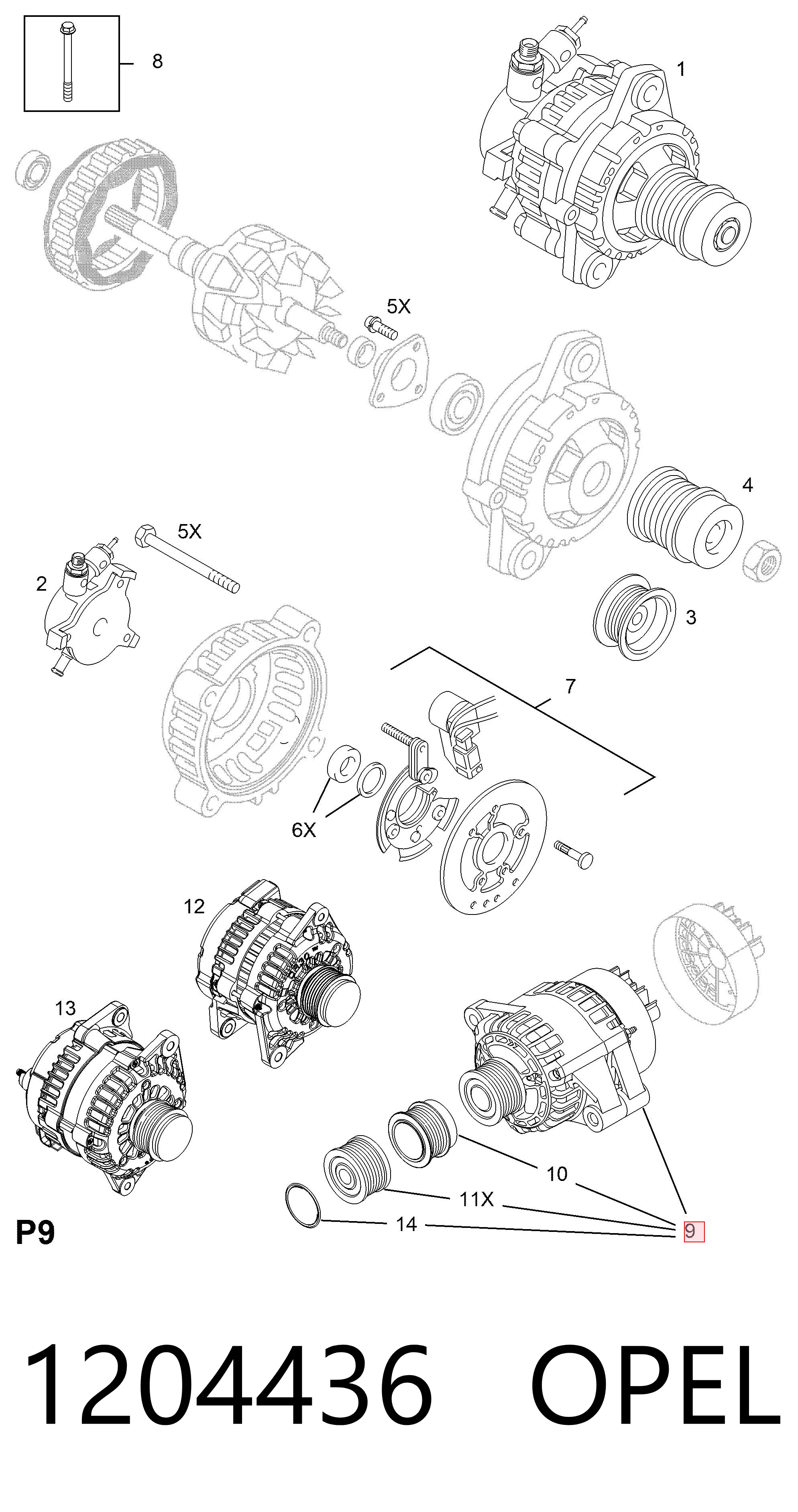 Opel Vectra C Alternatör Türkiye fiyatı