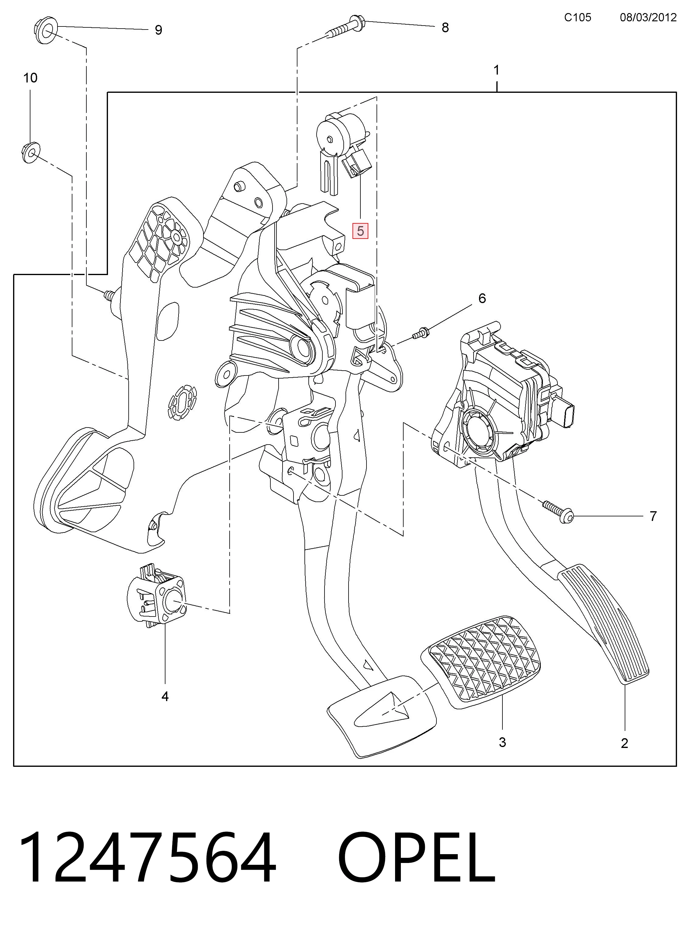 Opel Astra Fren Pedal Müşürü