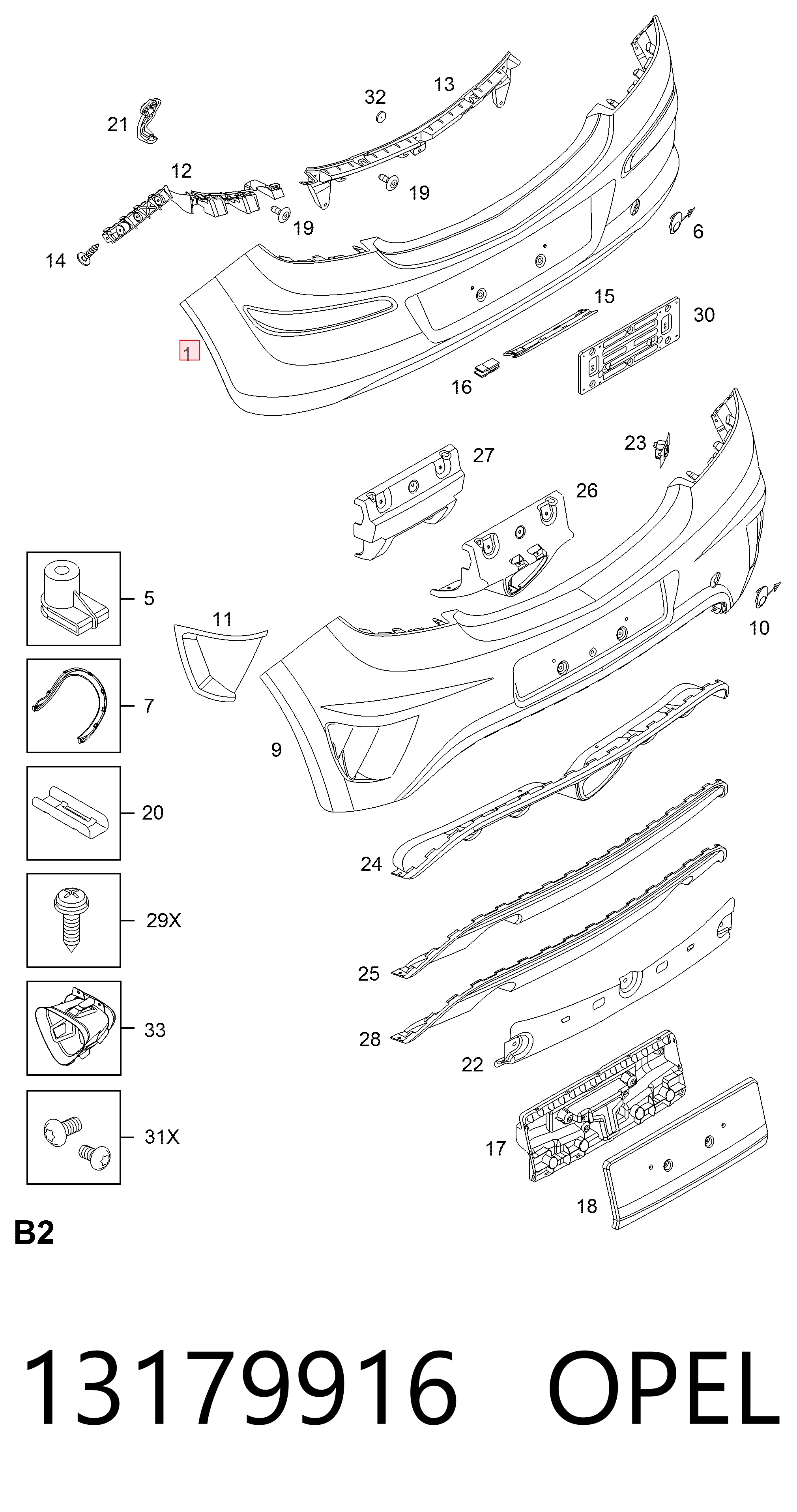 Opel Corsa Arka tampon Türkiye fiyatı