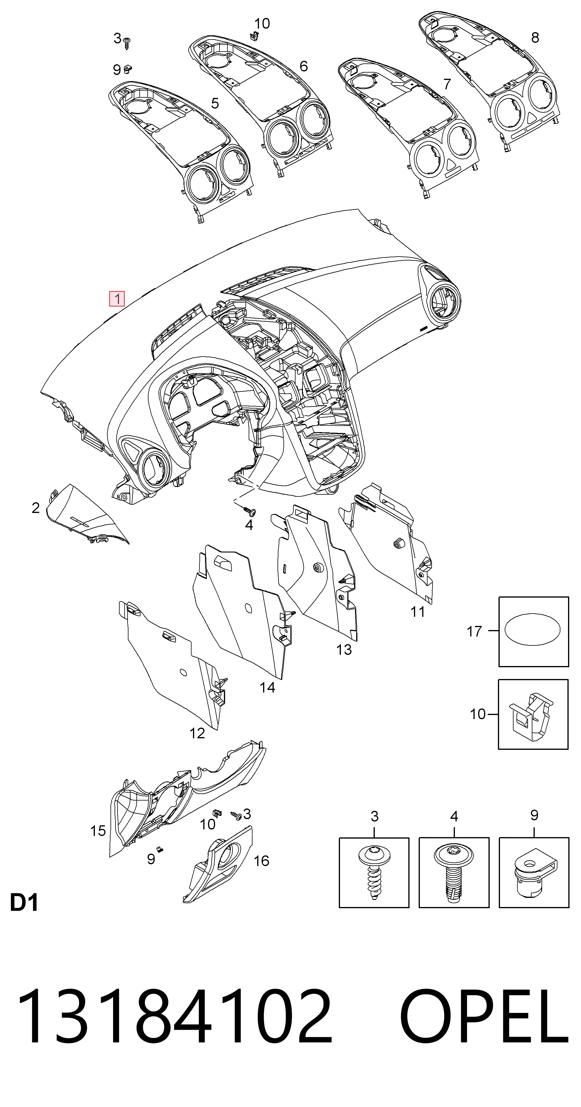 Opel Corsa  Torpido Paneli