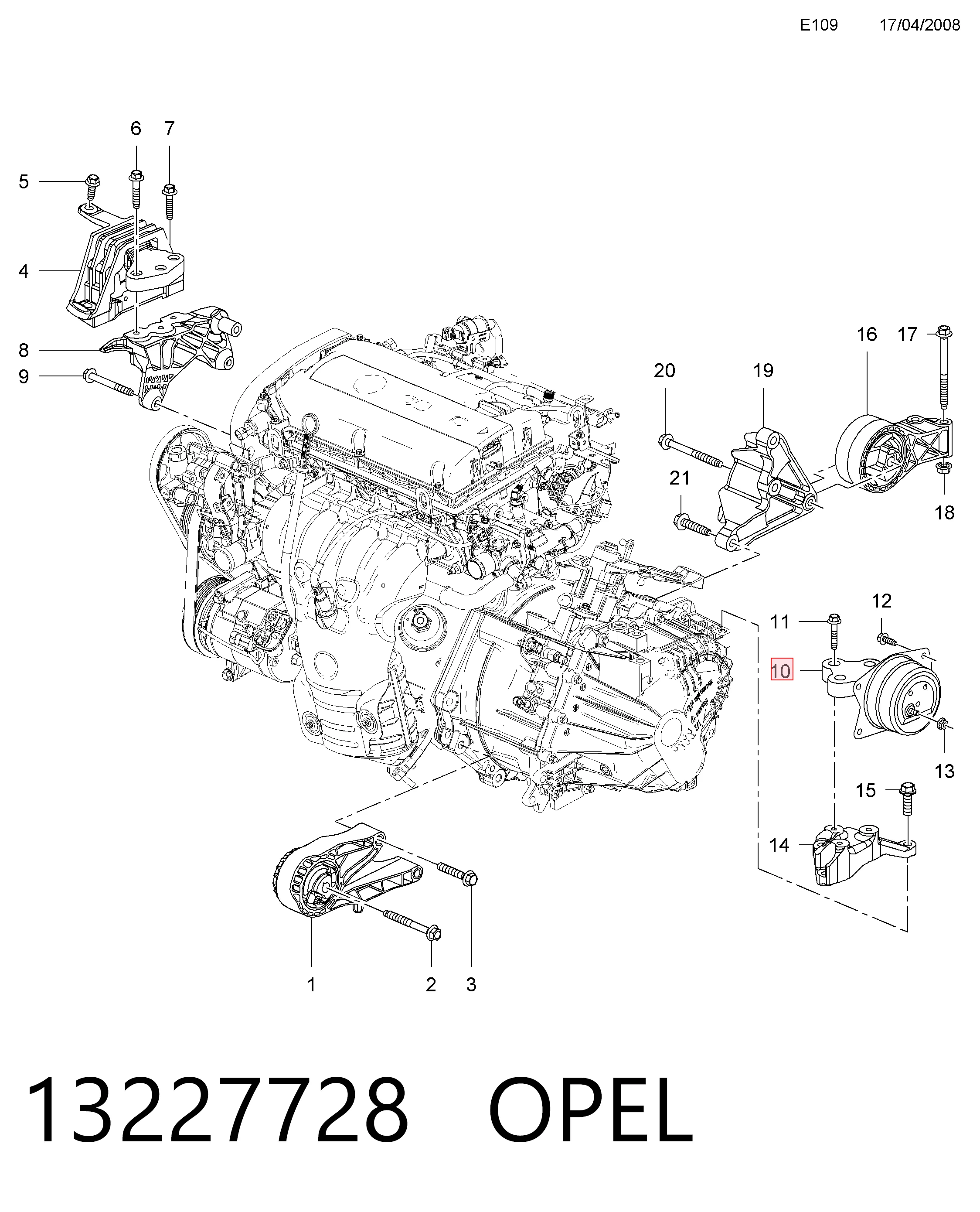 Opel Insignia  Sol Motor Kulağı