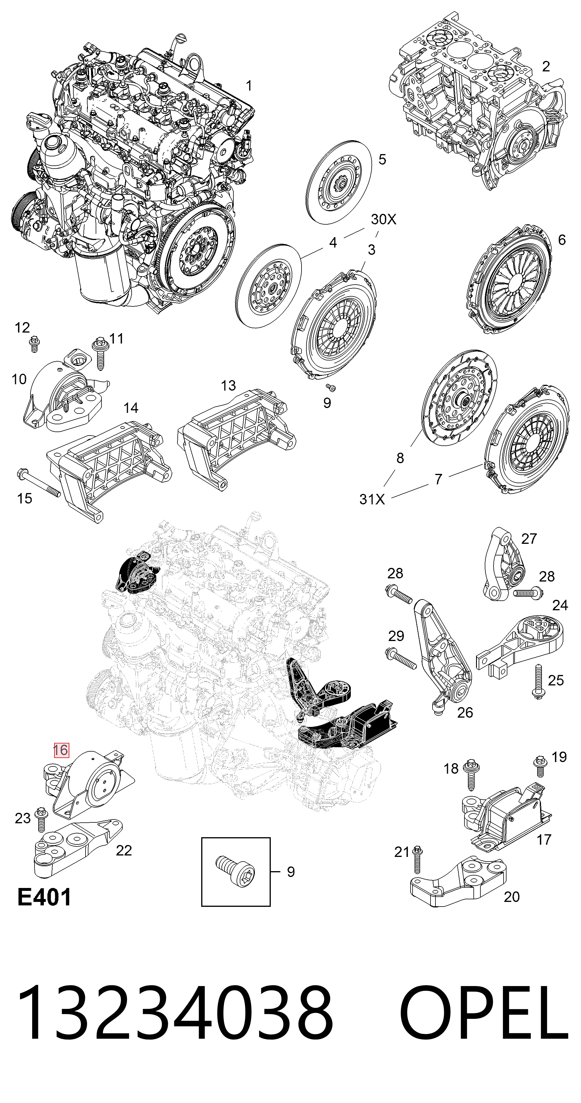 Corsa D Ön motor kulağı