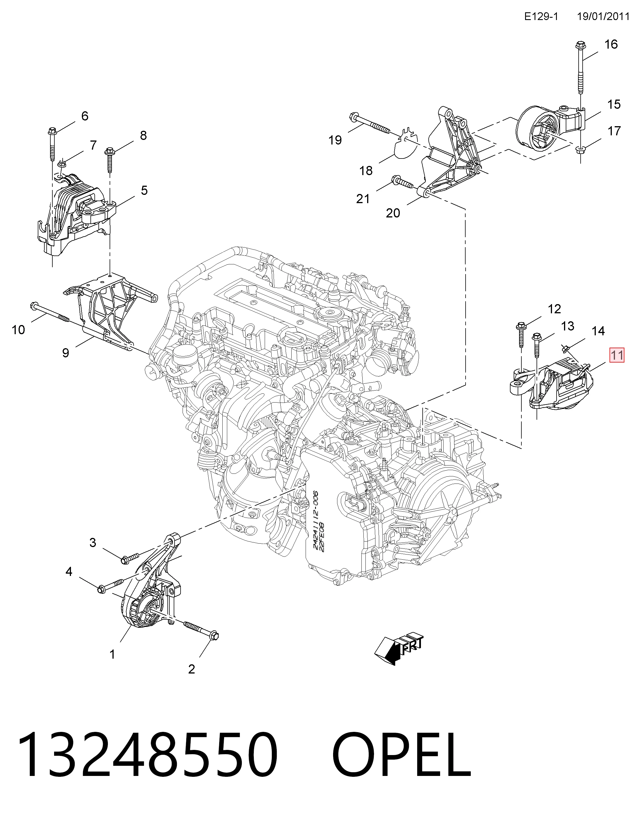 Chevrolet Cruze  Sol motor takozu fiyatı