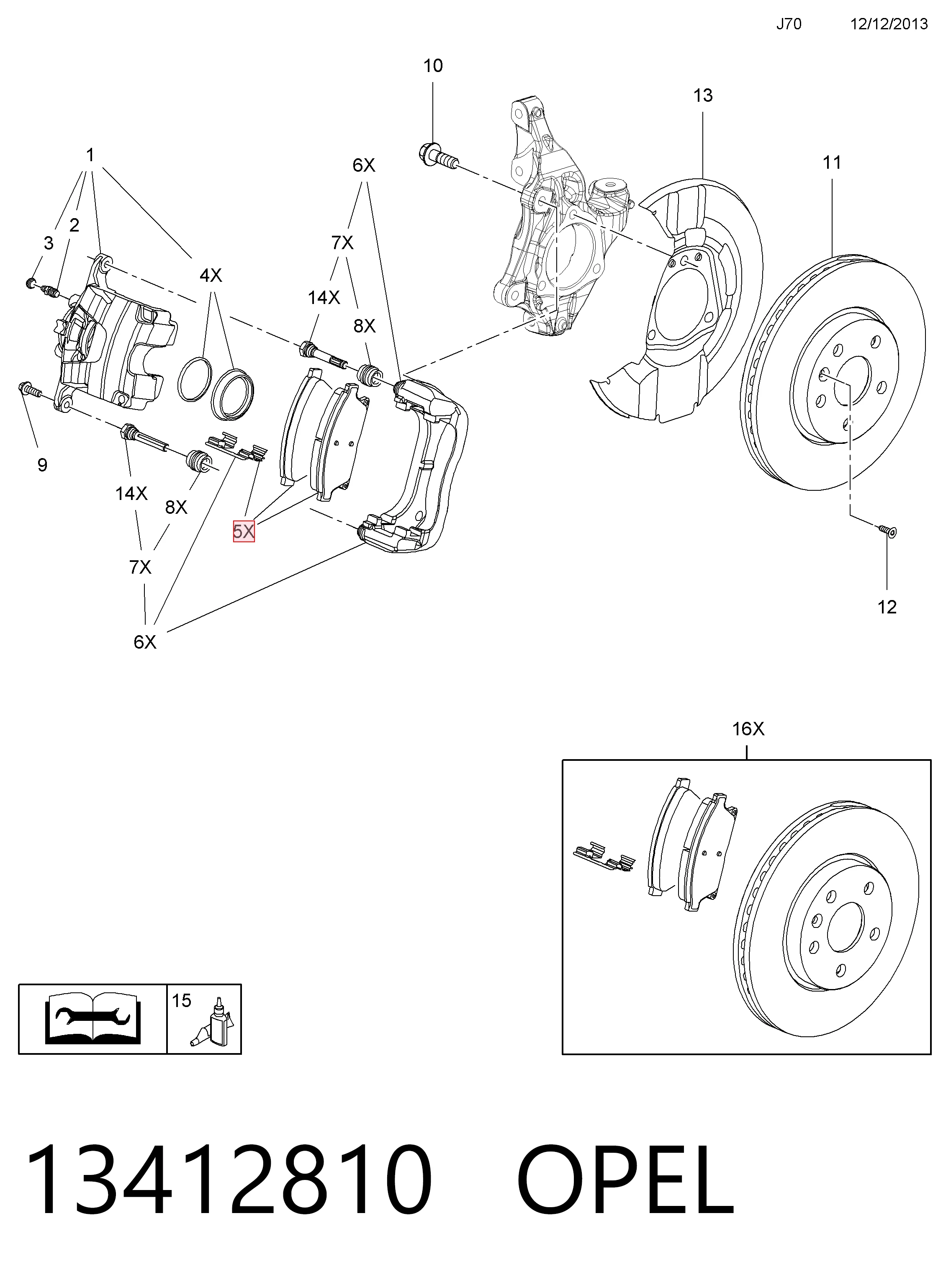 Opel Astra J Sports Tourer Fren balatası Türkiye fiyatı