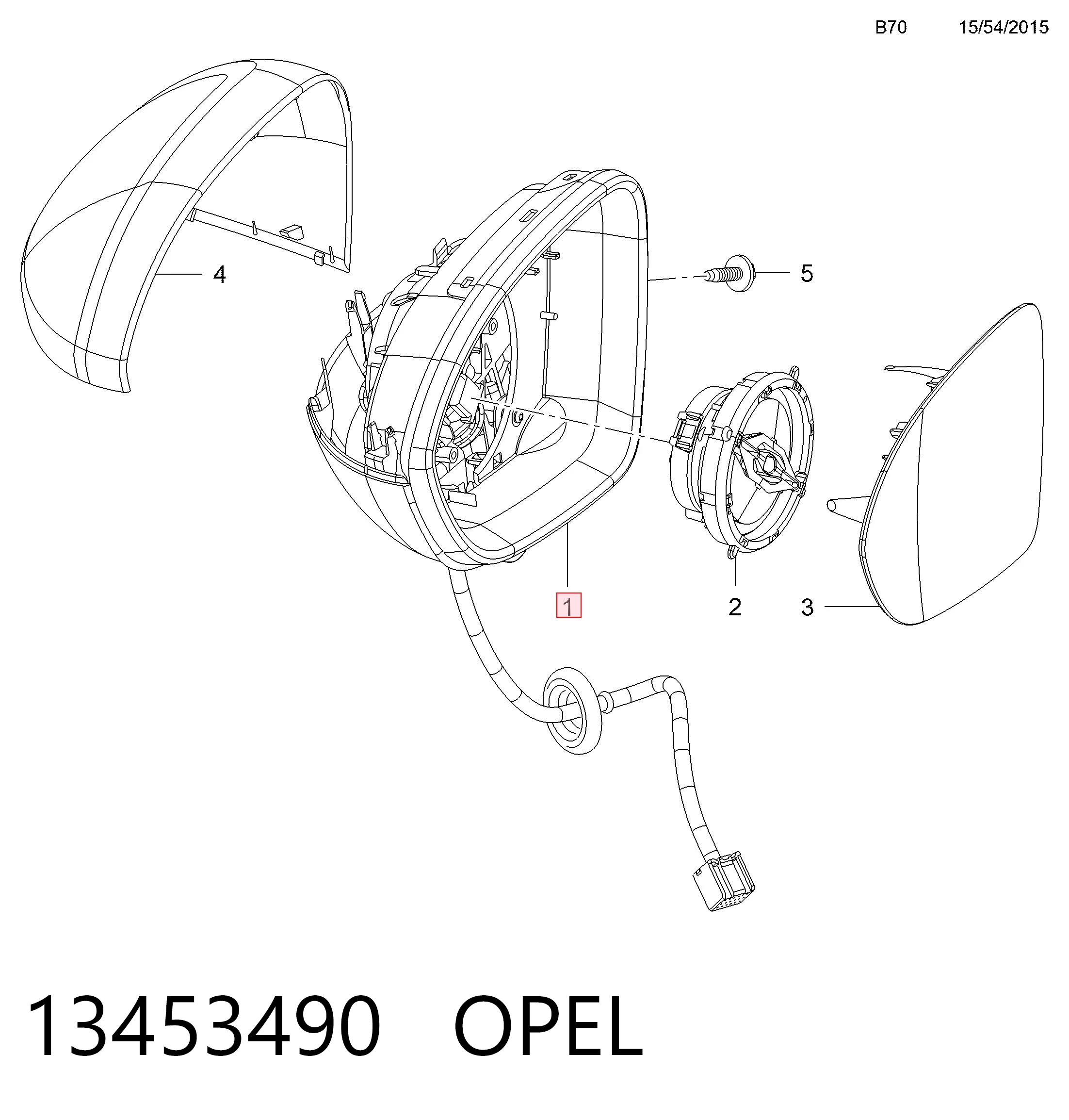 Opel Astra  Sağ ayna