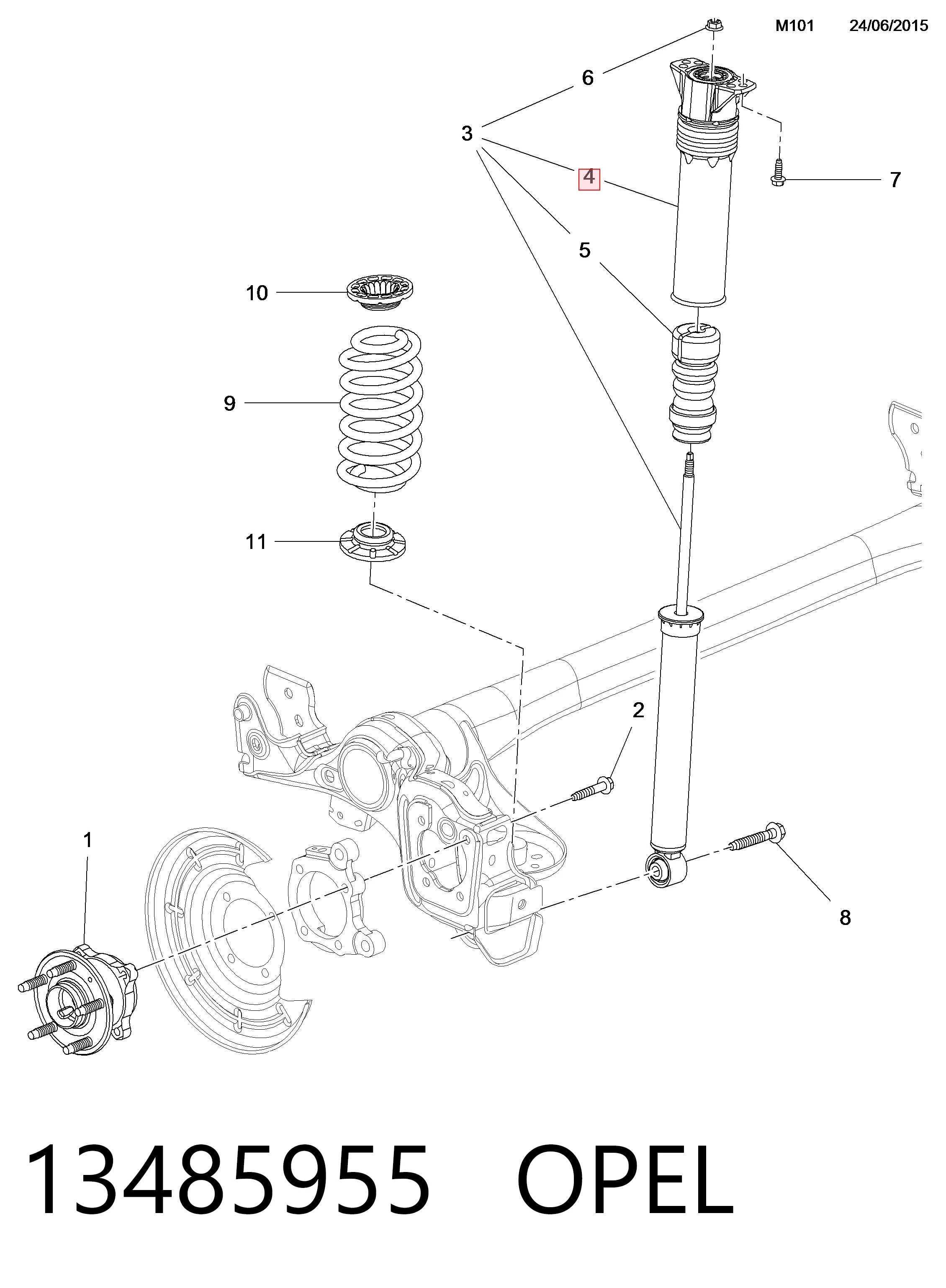 Opel Astra  Amortisör takozu