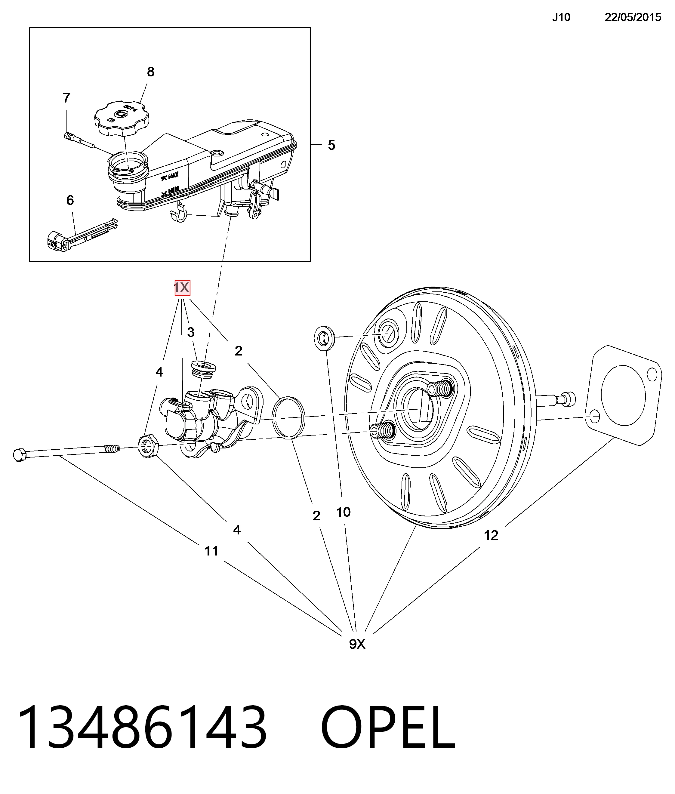 Opel Astra  Ana fren merkezi