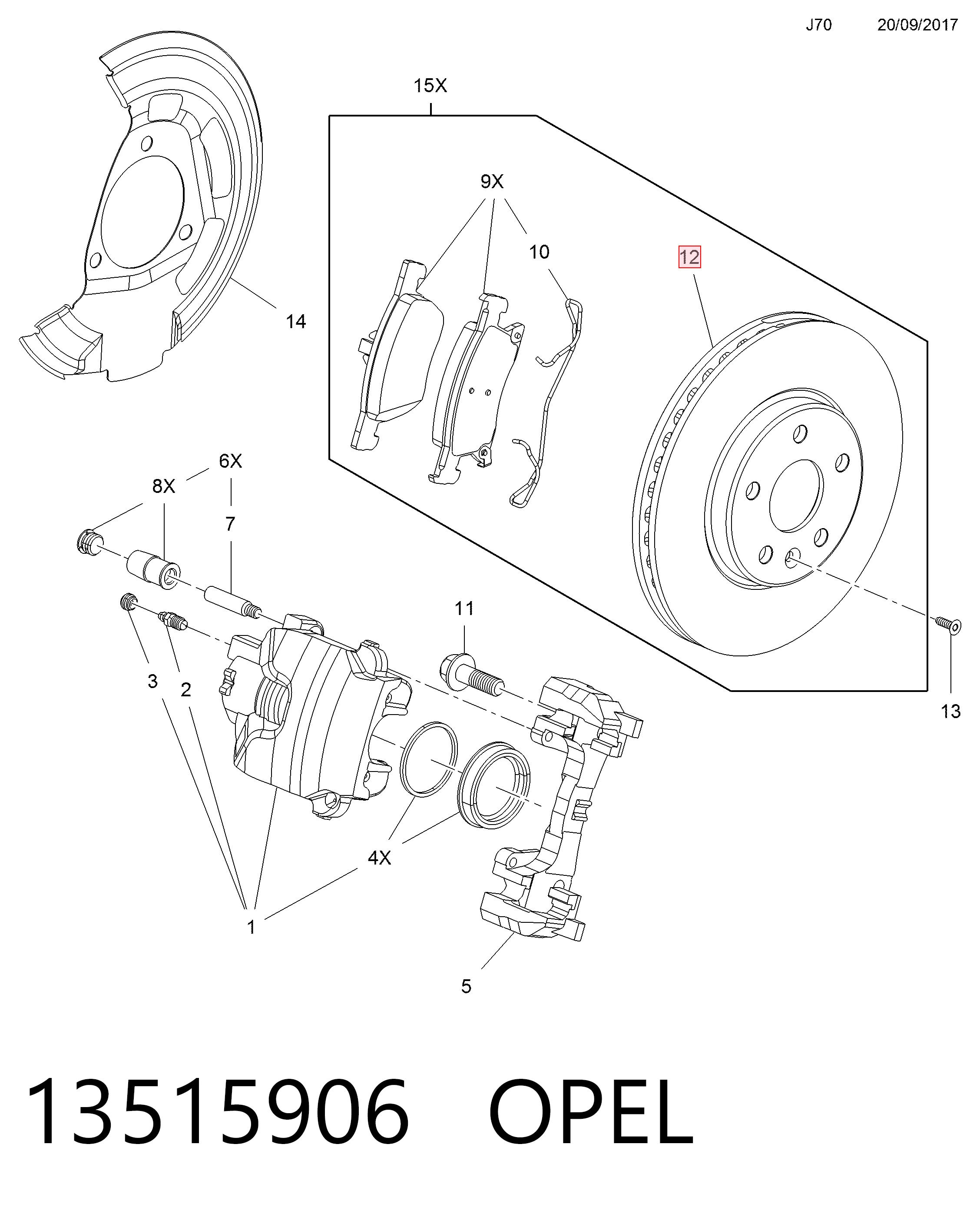 Opel Astra  Ön fren diski takimi