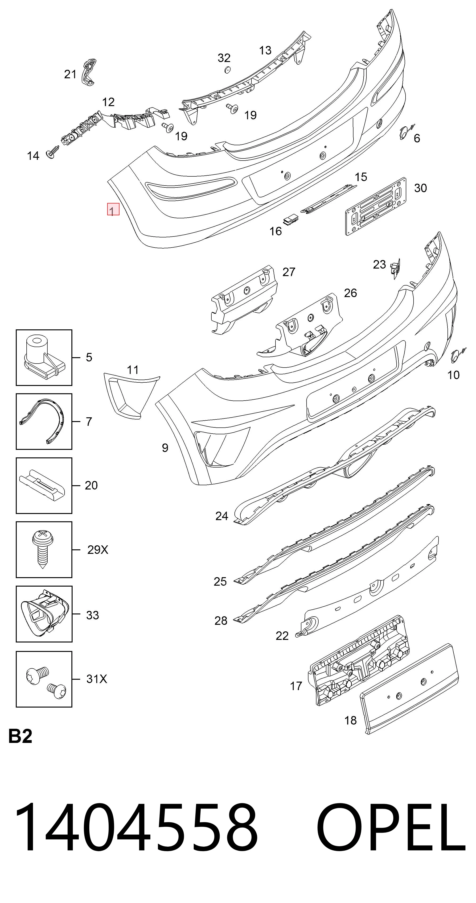 Opel Corsa D Arka tampon fiyatları