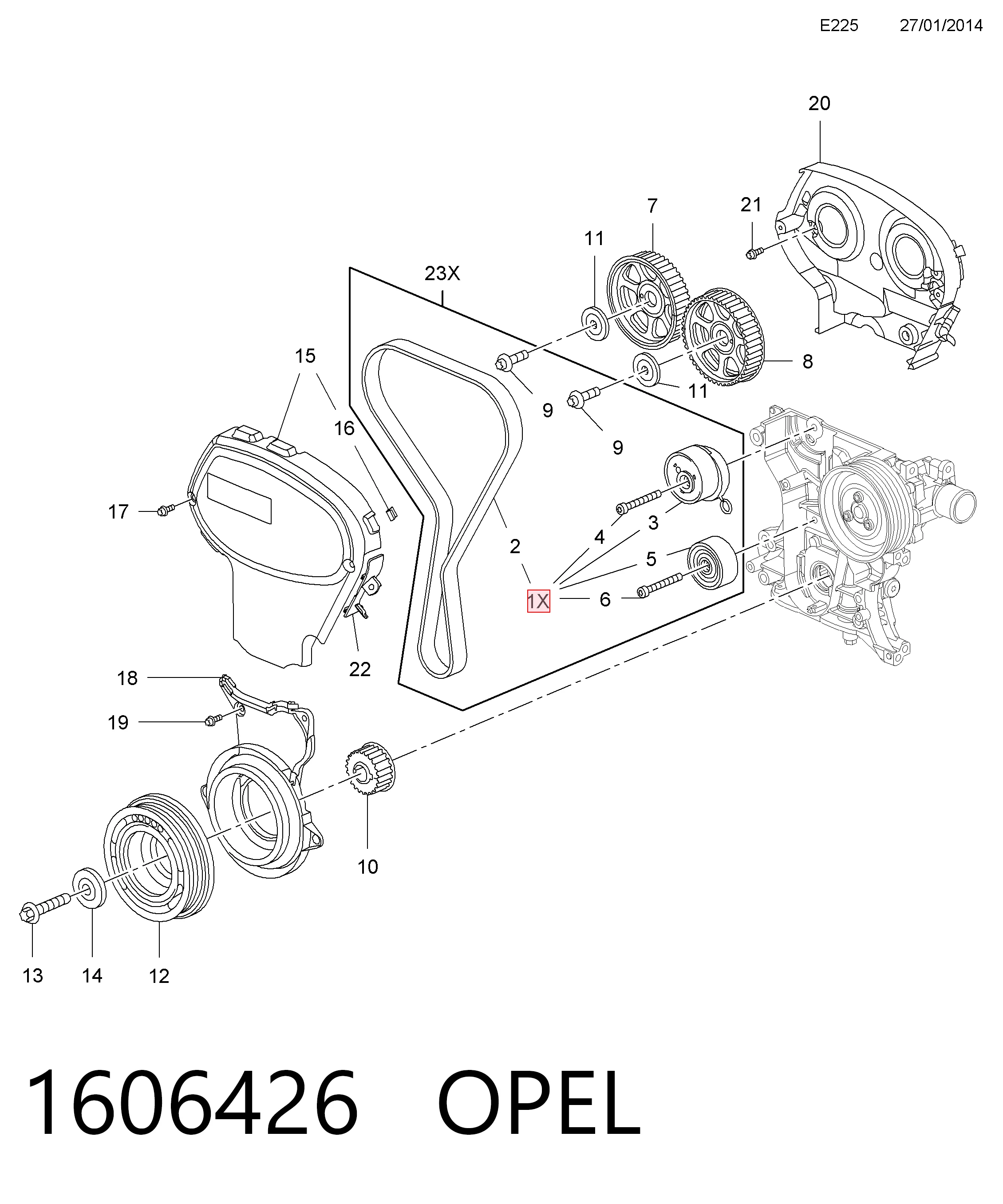Opel Corsa  Triger set