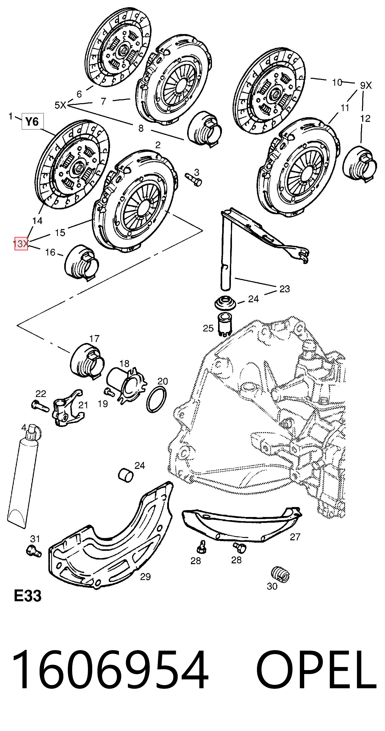 Opel Astra Kavrama seti