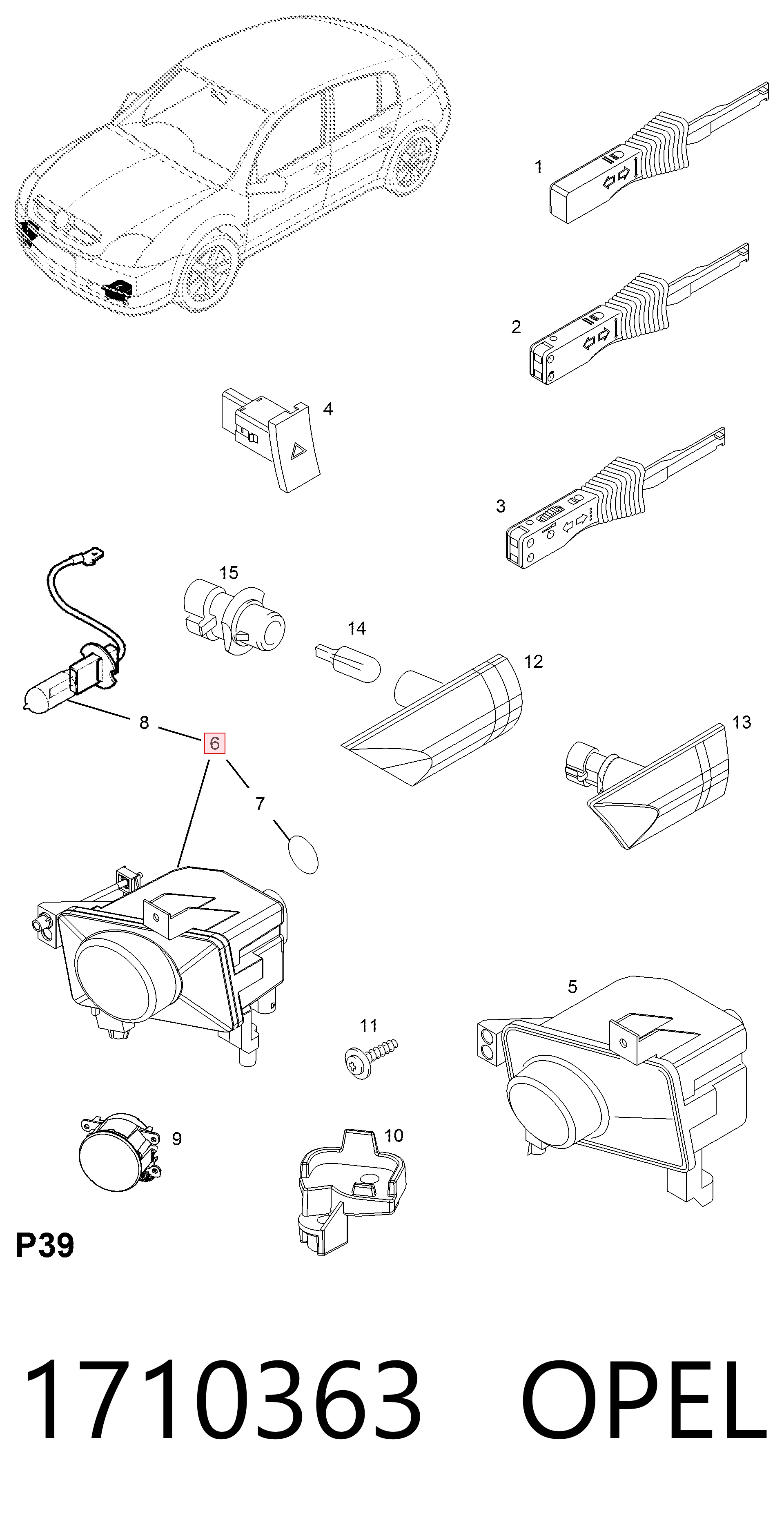 Opel Vectra  (2002 - 2008) Sağ sis farı fiyatları