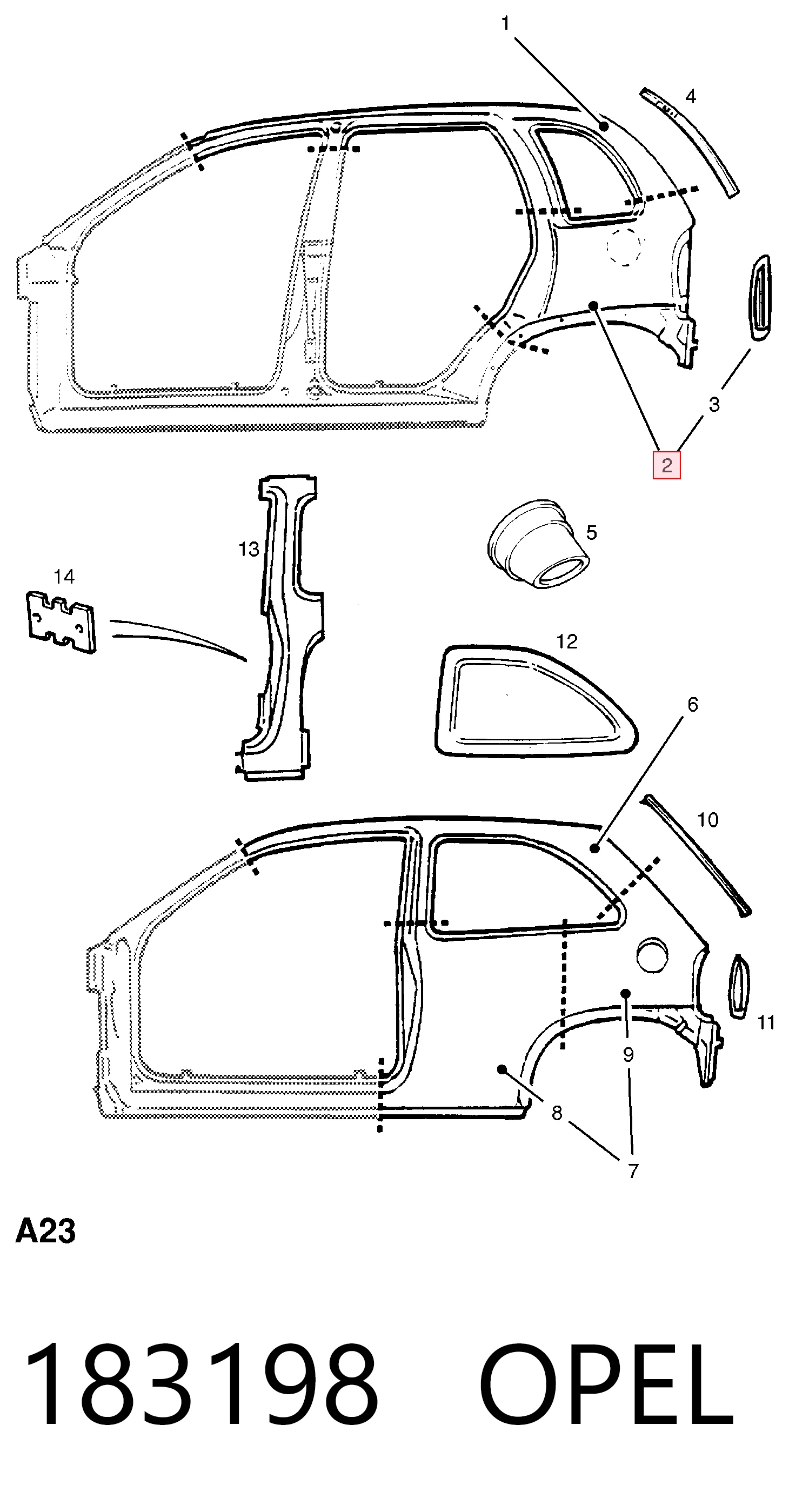 Opel Corsa  (1993 - 2009) Arka sol çamurluk fiyatı