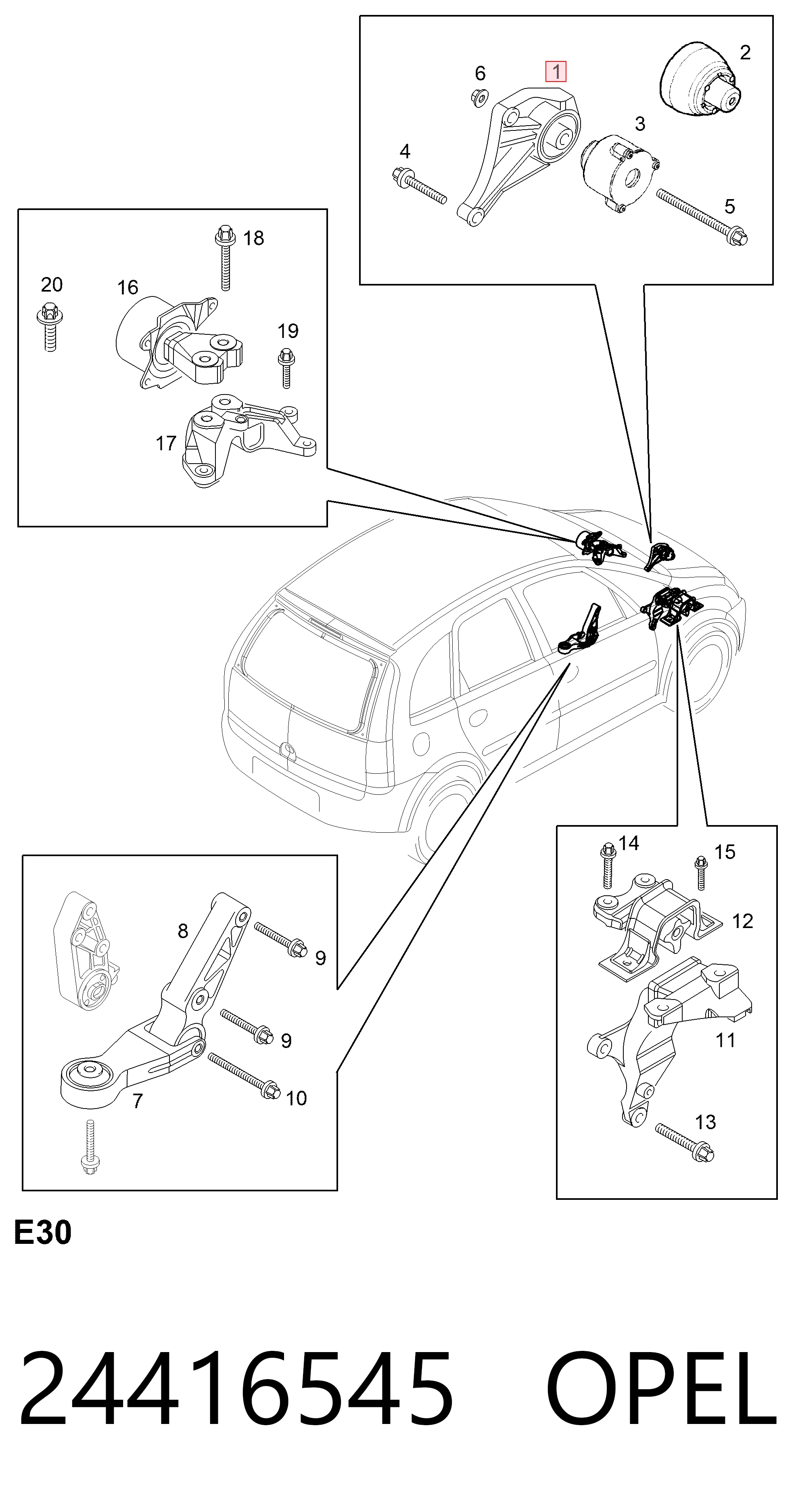 Corsa C Ön motor kulağı