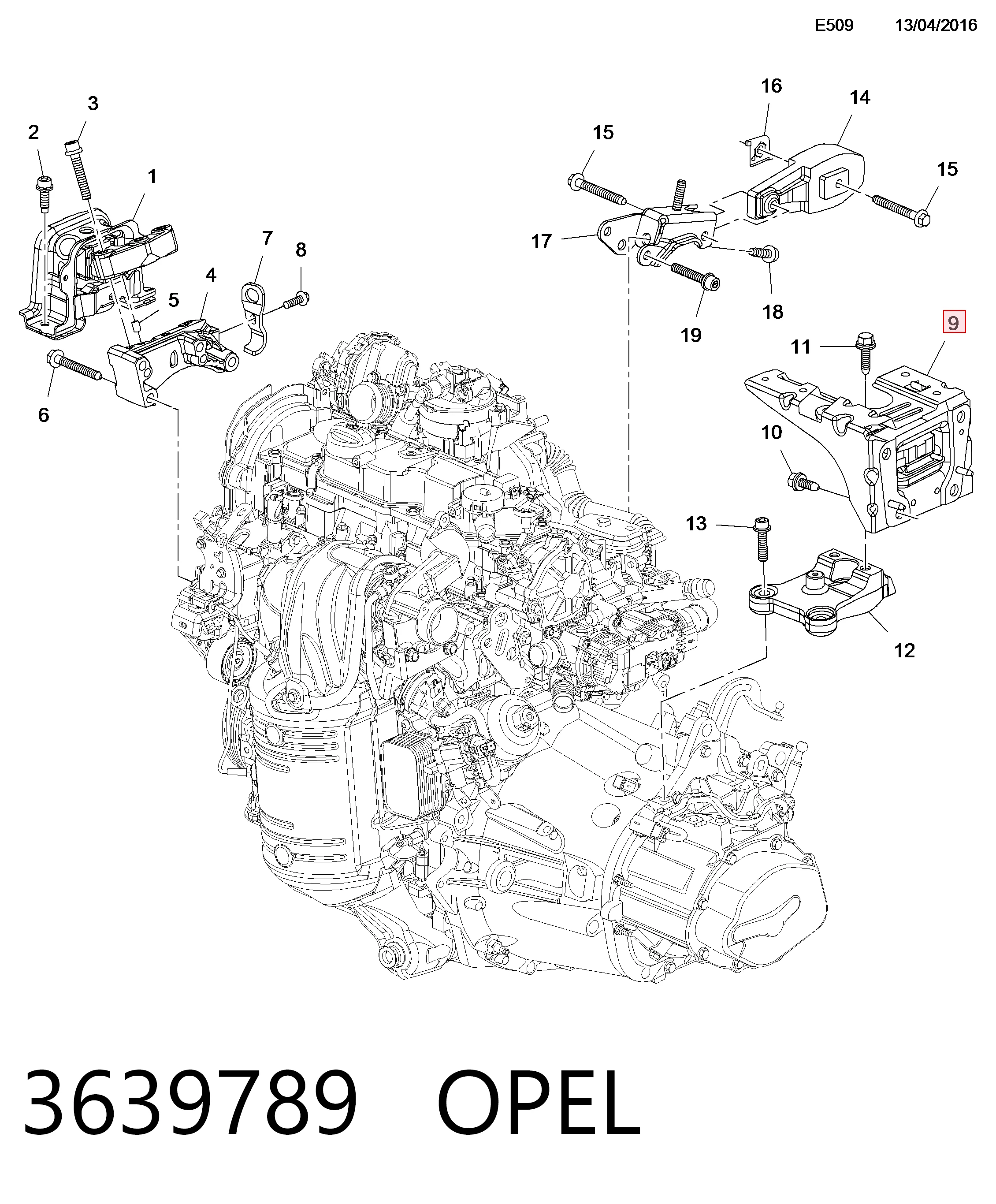 301 sedan (2013 - 2026) Sol Motor Kulağı