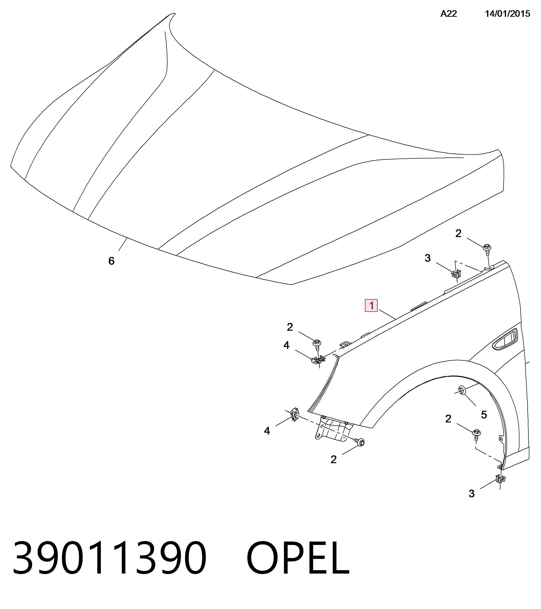 Opel Astra K Sol ön çamurluk