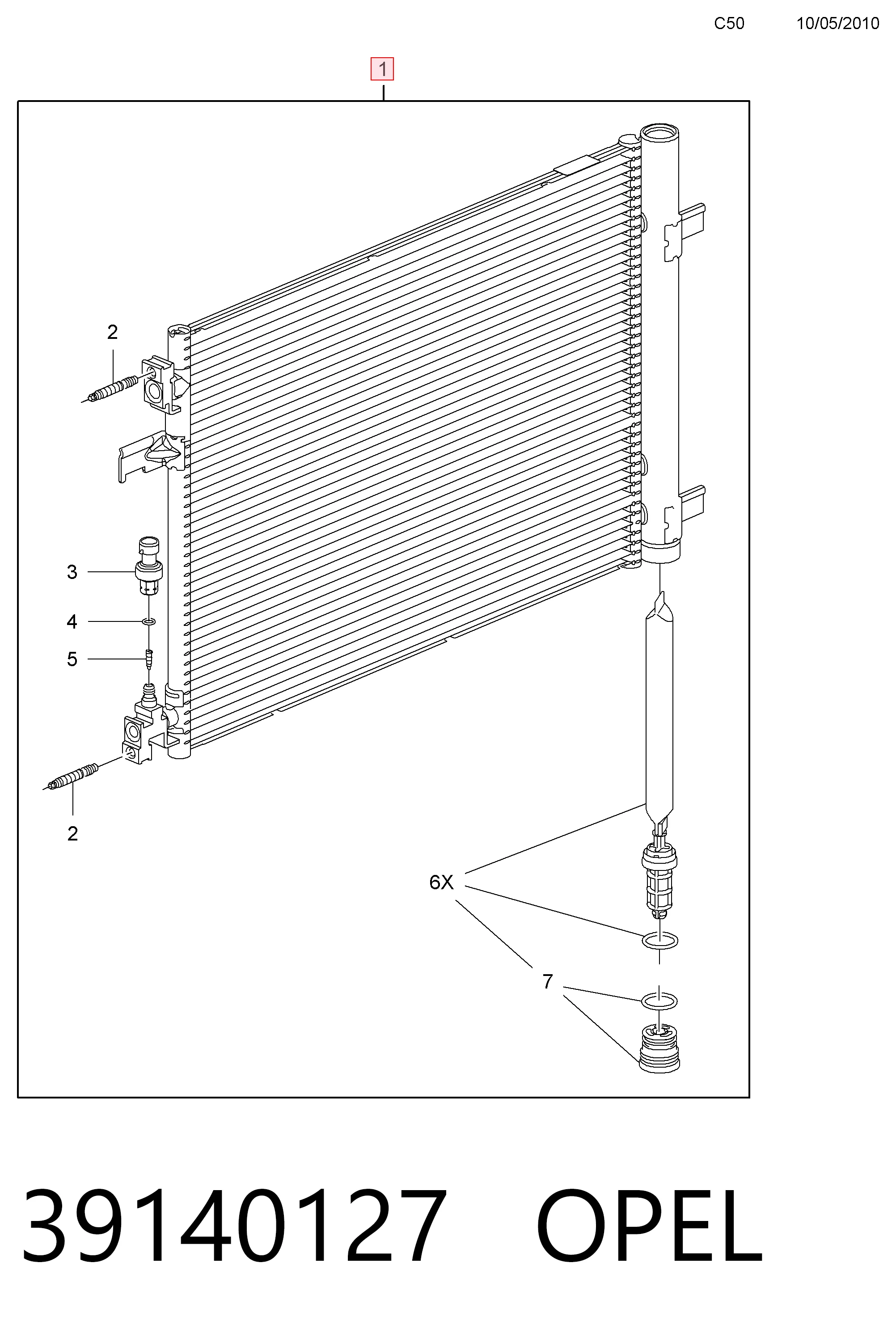 Astra J Sports Tourer station wagon (P10) (2010 - 2015) Klima kondenseri
