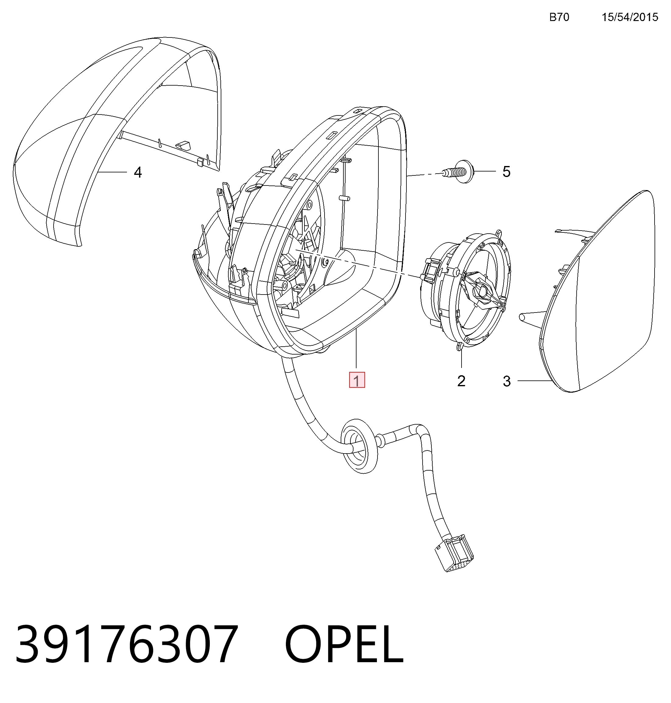 Opel Astra  Sağ ayna