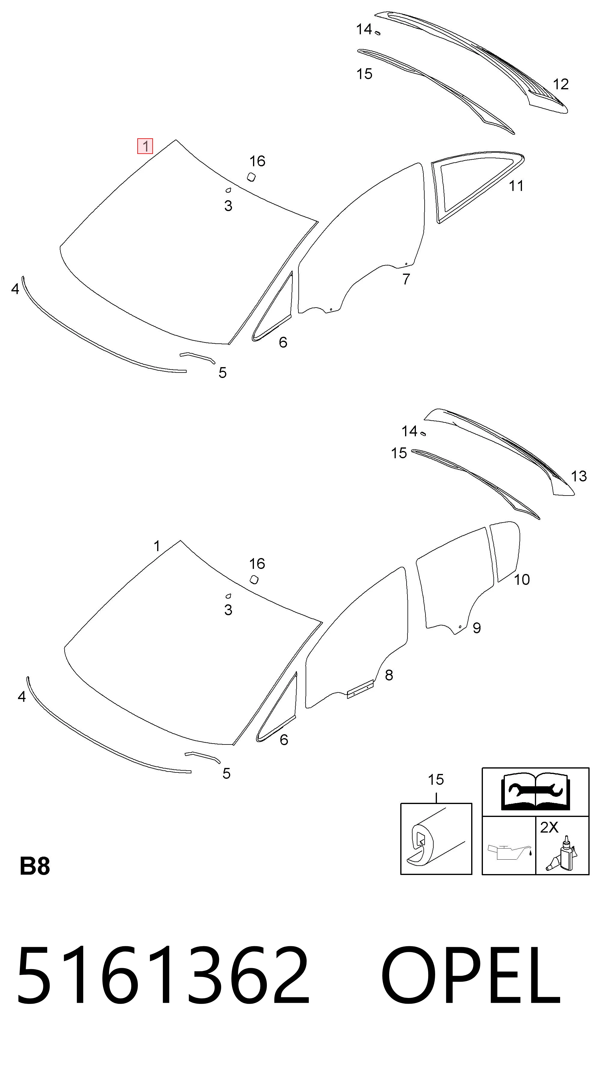 Opel Corsa  (2006 - 2015) Ön cam satın al