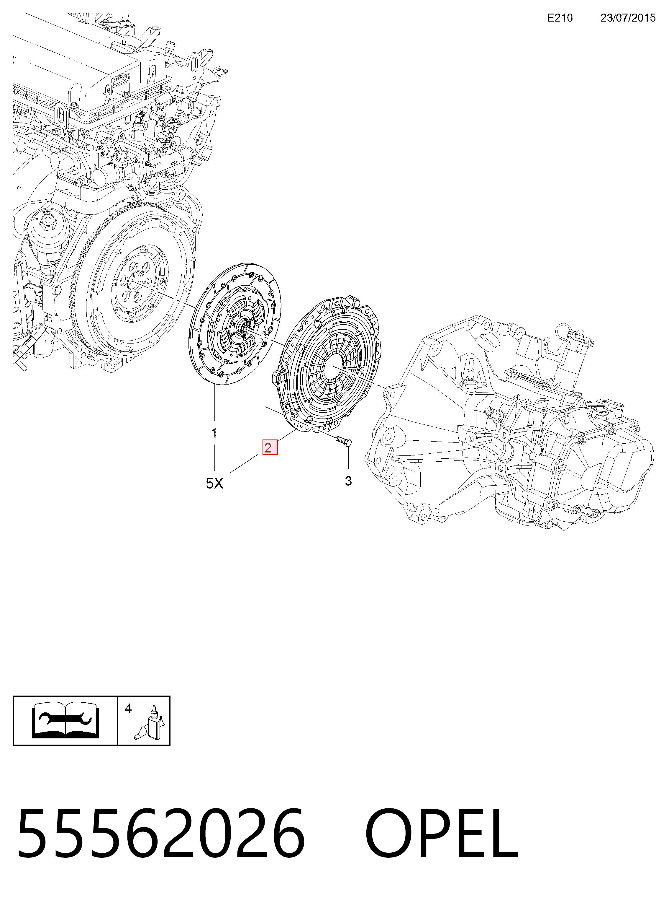 Opel Astra  (2010 - 2015) Debriyaj baskı sacı 