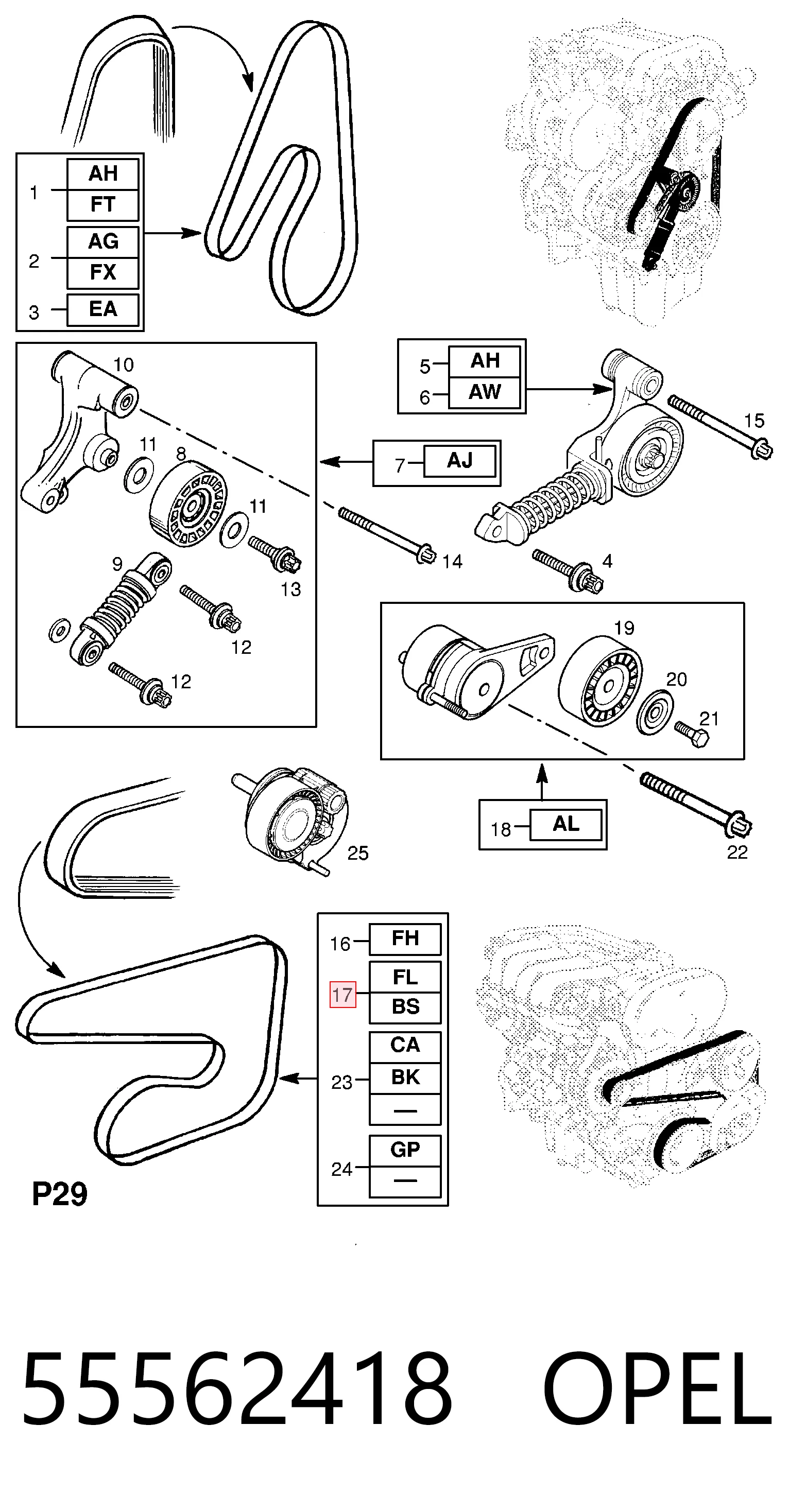 Opel Astra Alternatör kayışı