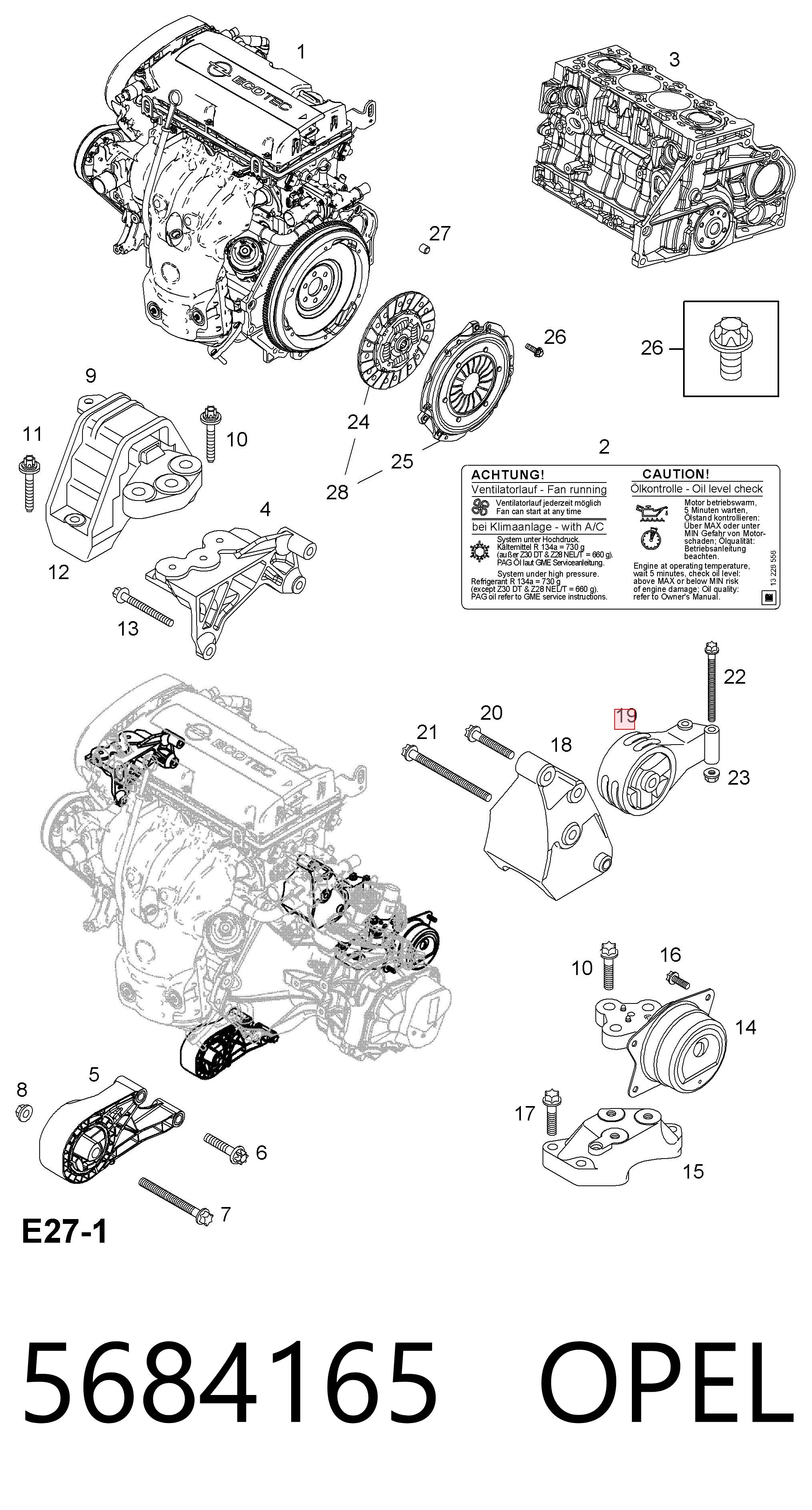 Vectra  Arka motor kulağı