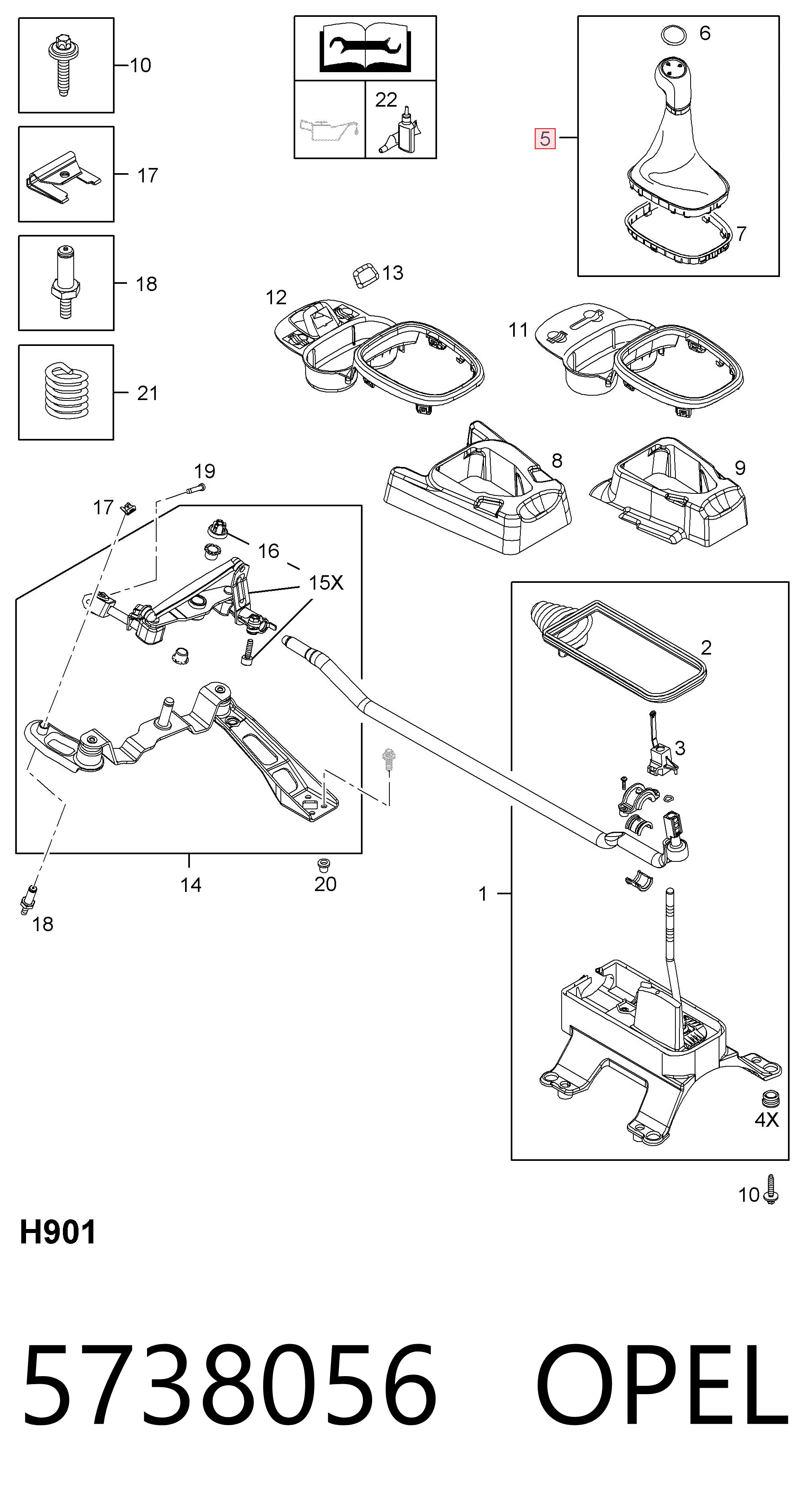 Opel Corsa  (2006 - 2015) Vites kolu körüğü satın al
