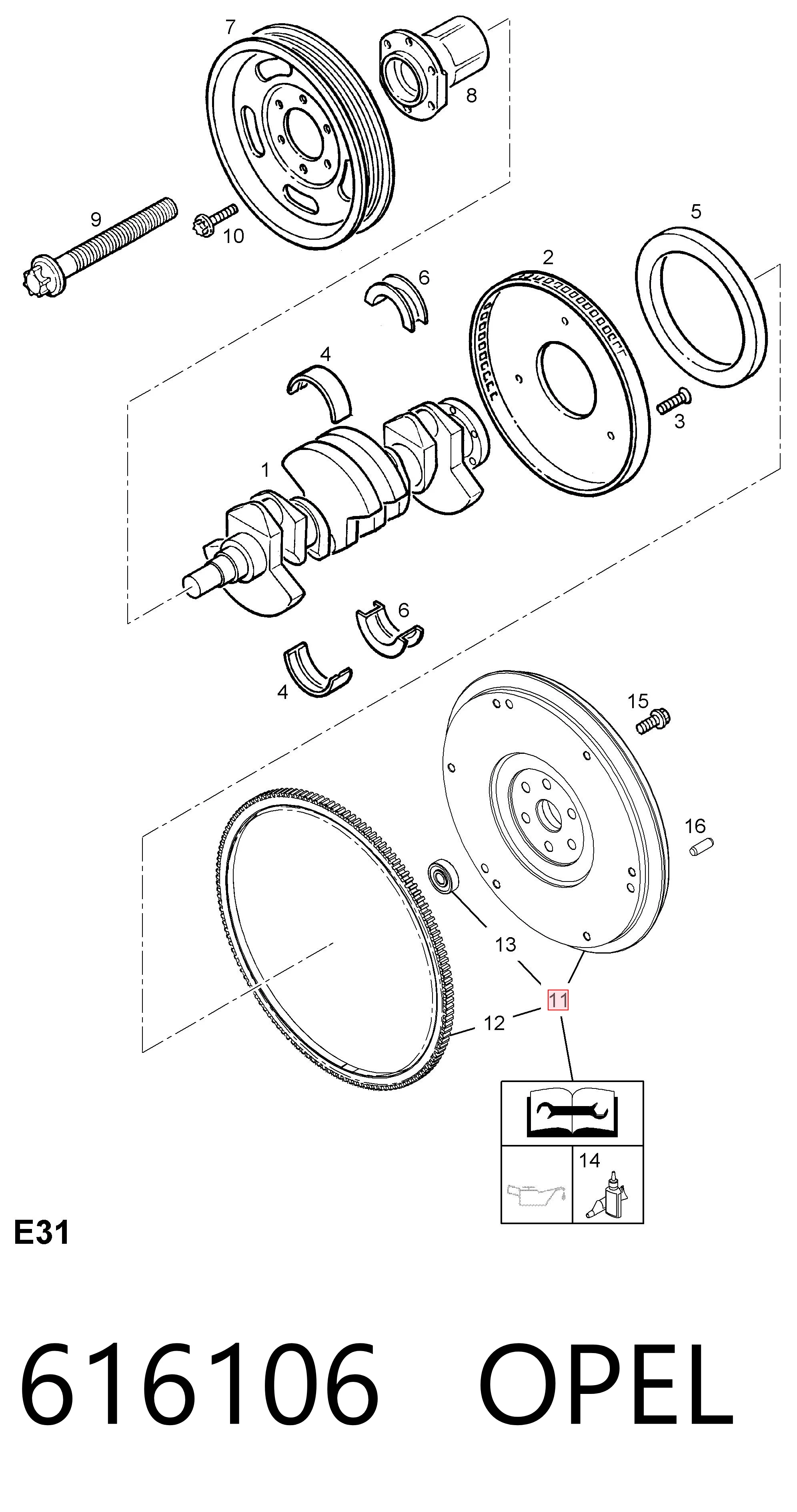 Opel Vectra  (1995 - 2002) Motor volanı fiyatı
