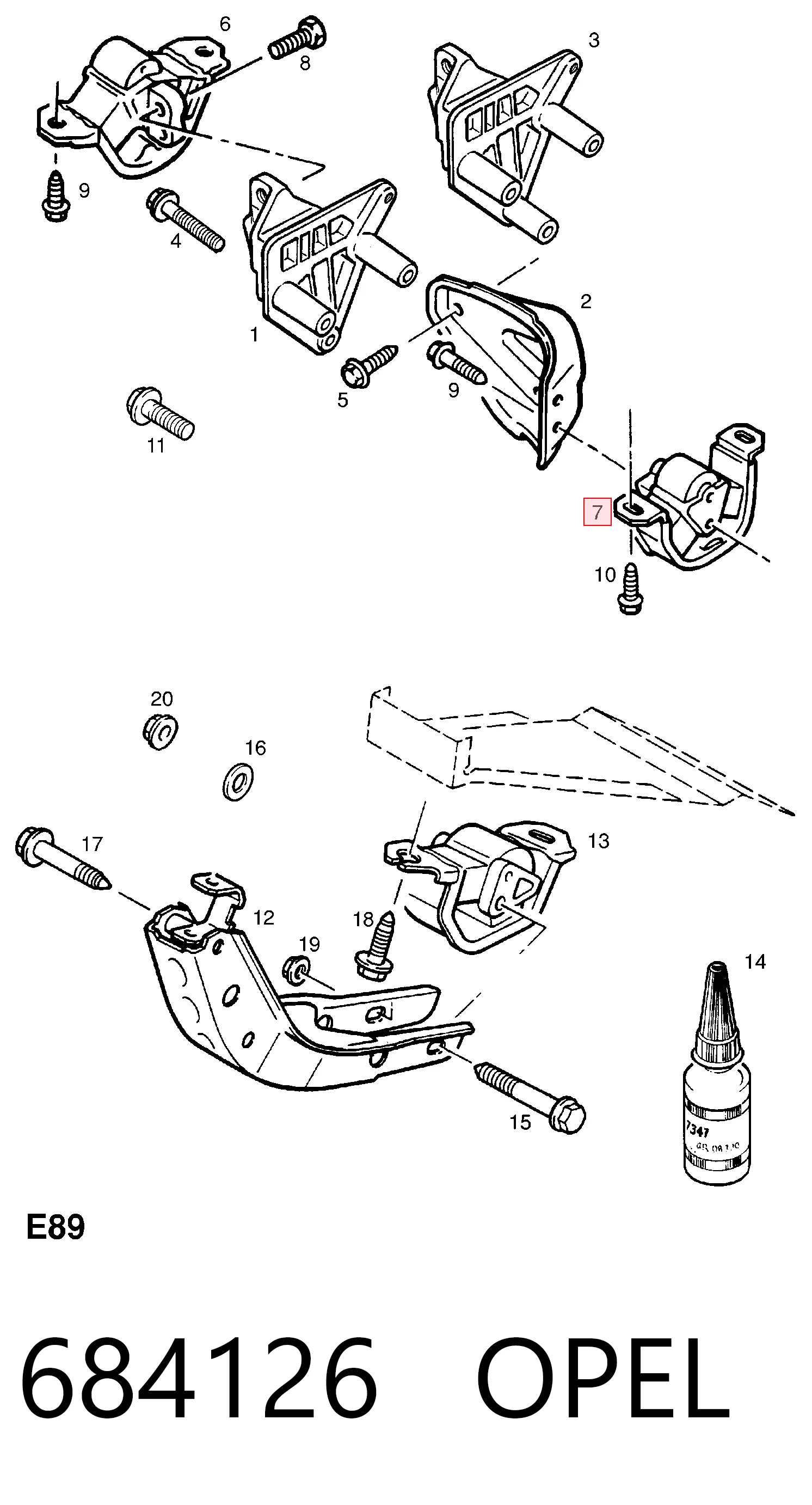 Opel Corsa  (1993 - 2009) Sol motor takozu (dayanağı) 