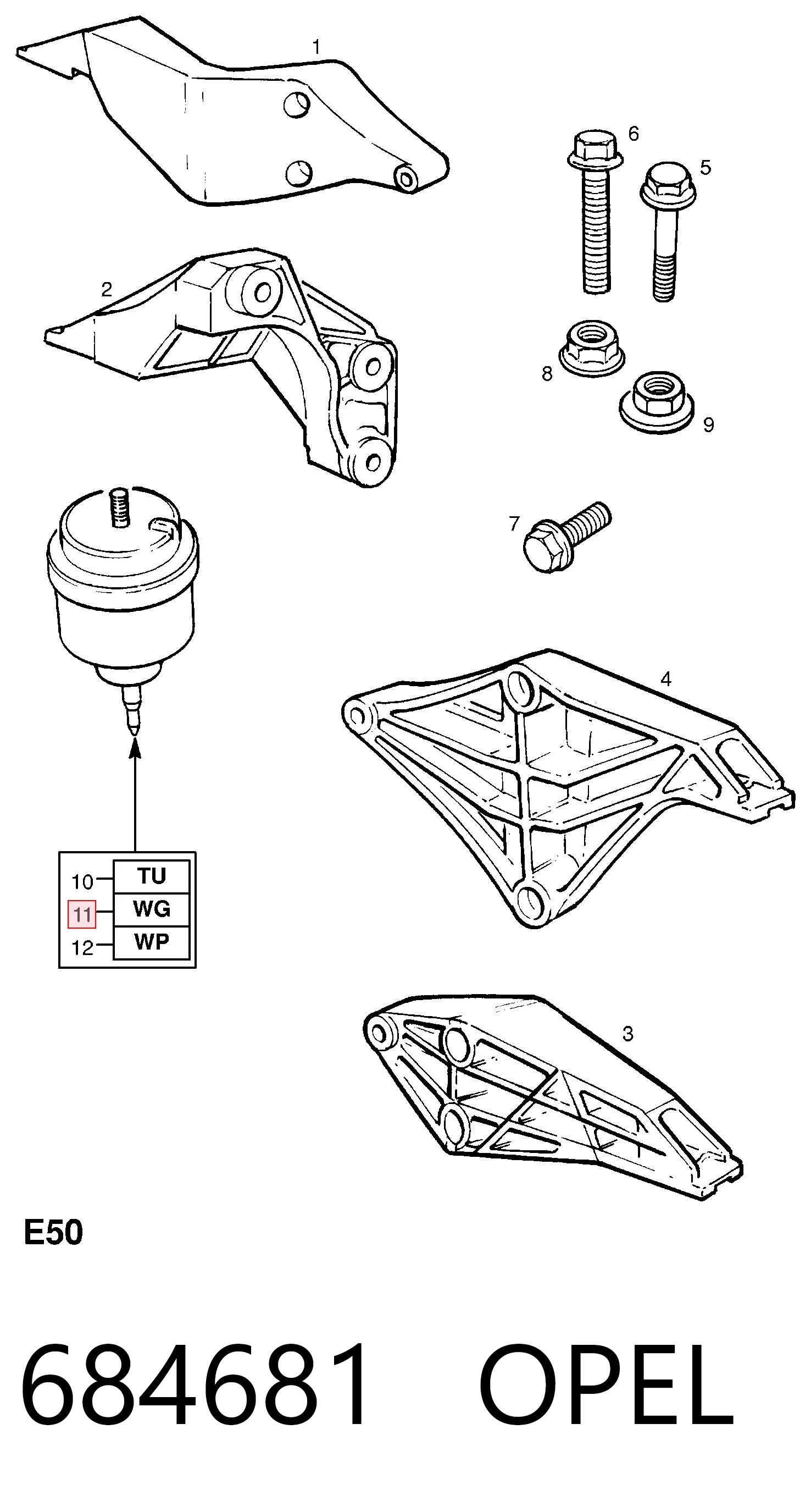 Opel Vectra Sol Motor Kulağı