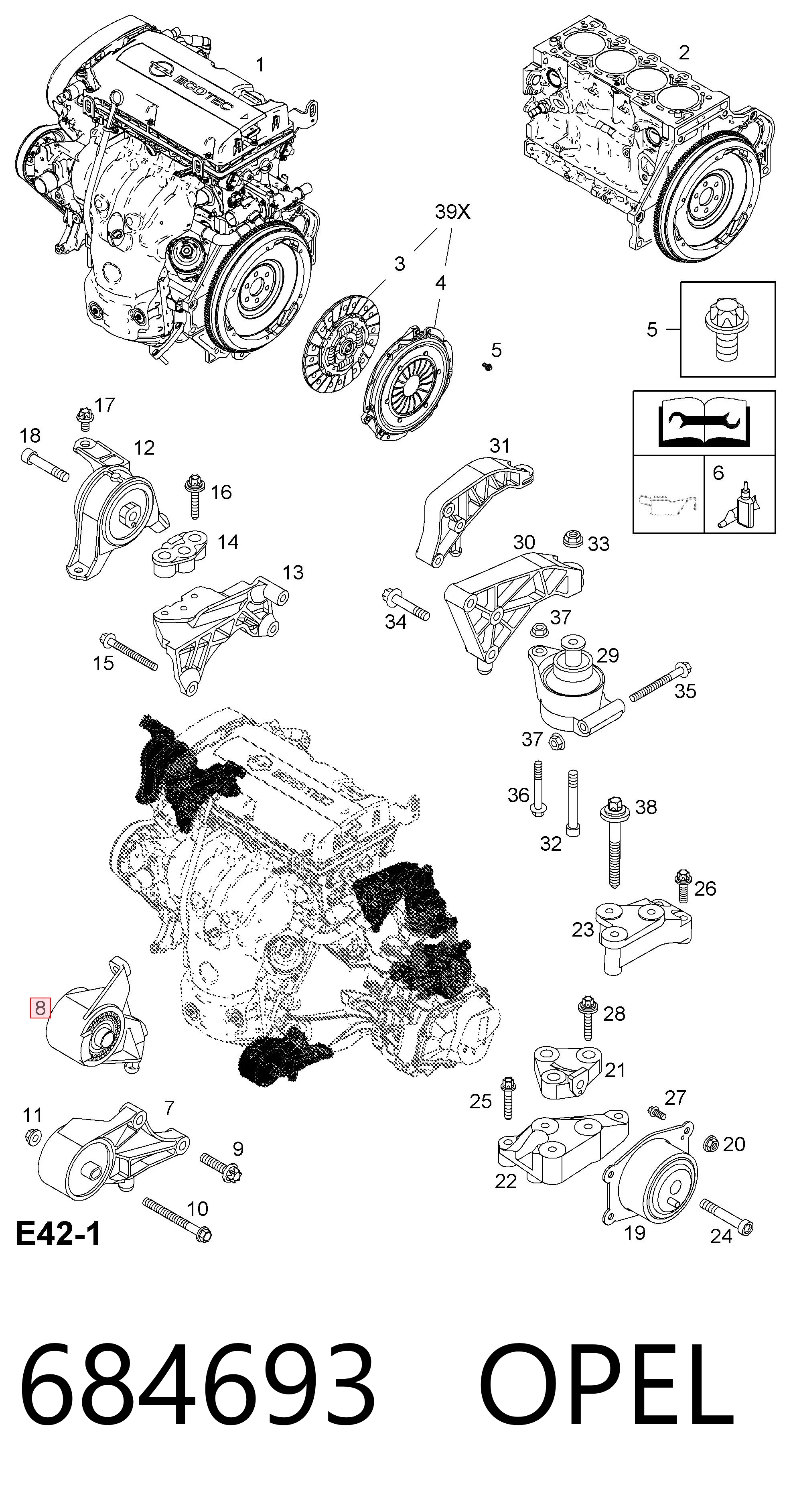 Astra H Ön motor kulağı