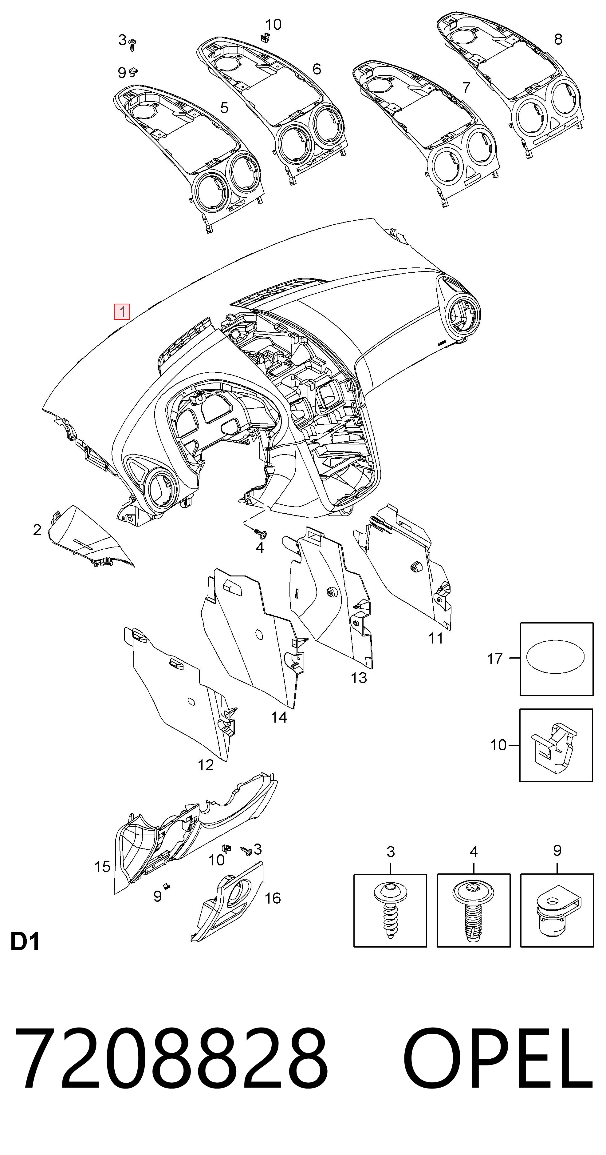 Opel Corsa D Torpido fiyatları