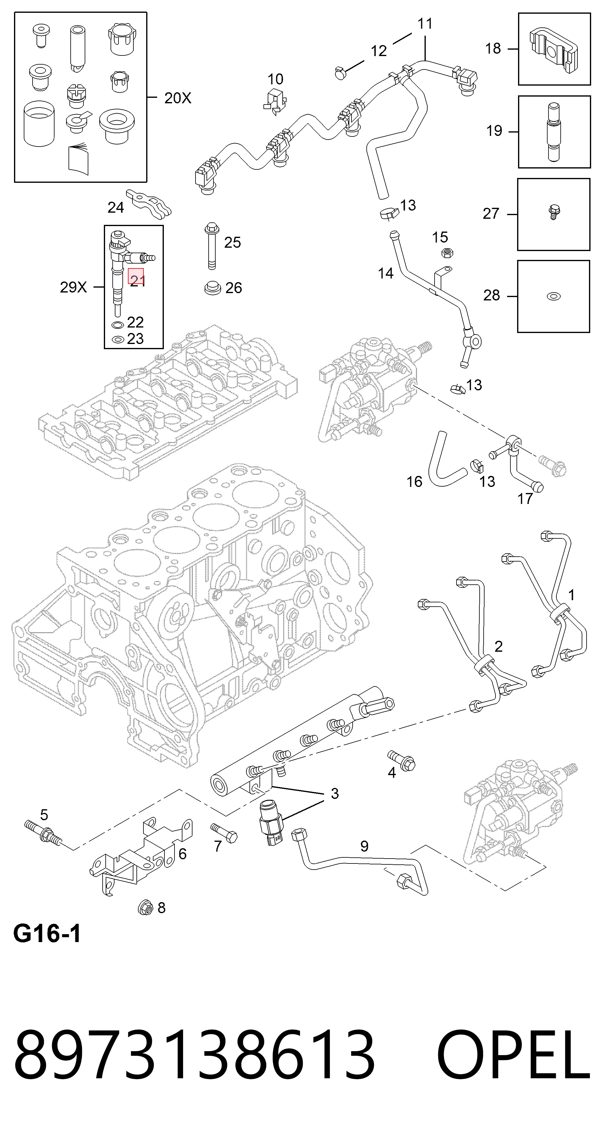 Opel Corsa  (2000 - 2006) Yakıt enjektörü satın al