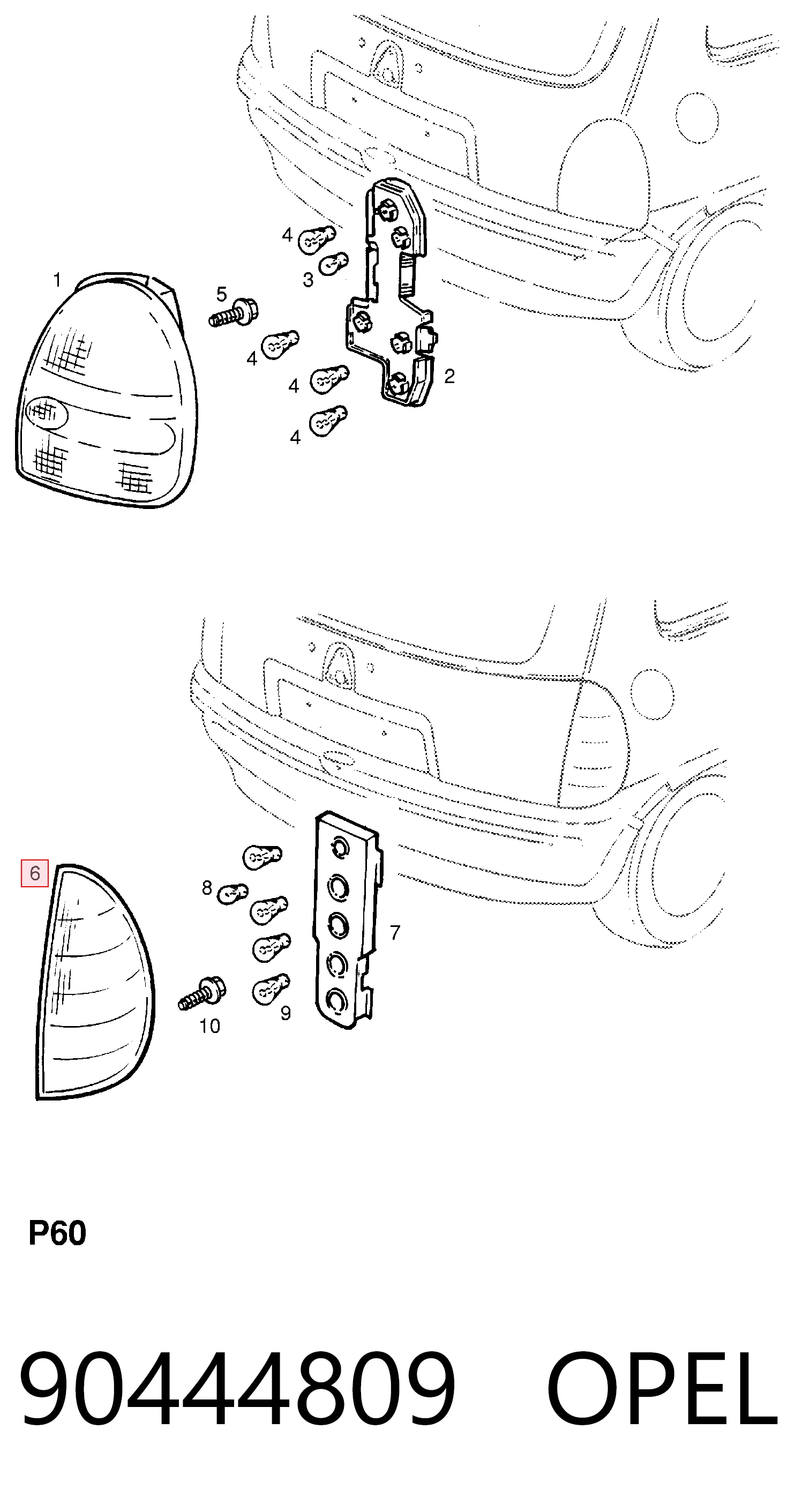 Opel Corsa  (1993 - 2009) Sol arka stop lambası fiyatı