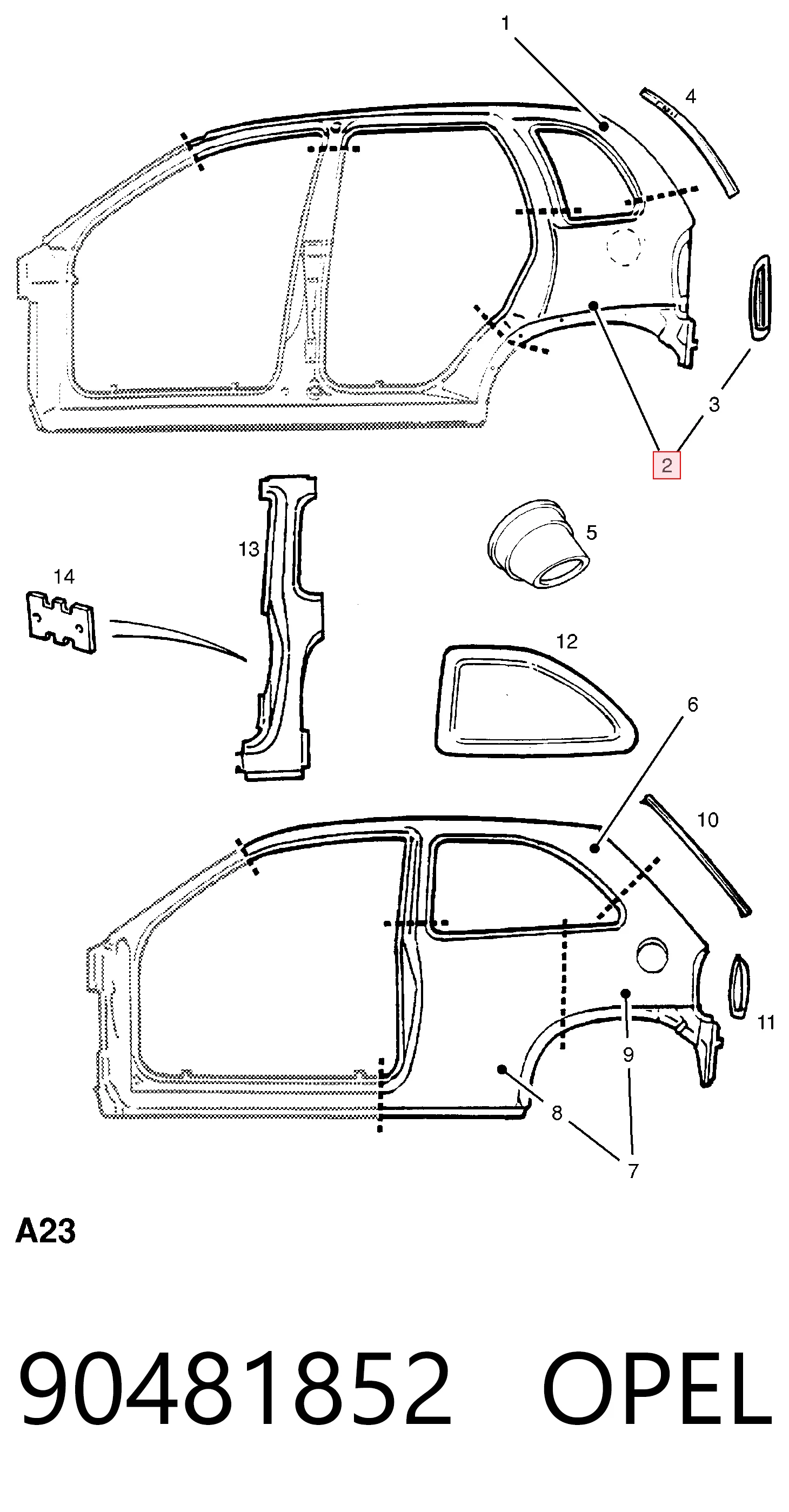 Opel Corsa  (1993 - 2009) Sağ arka çamurluk fiyatı