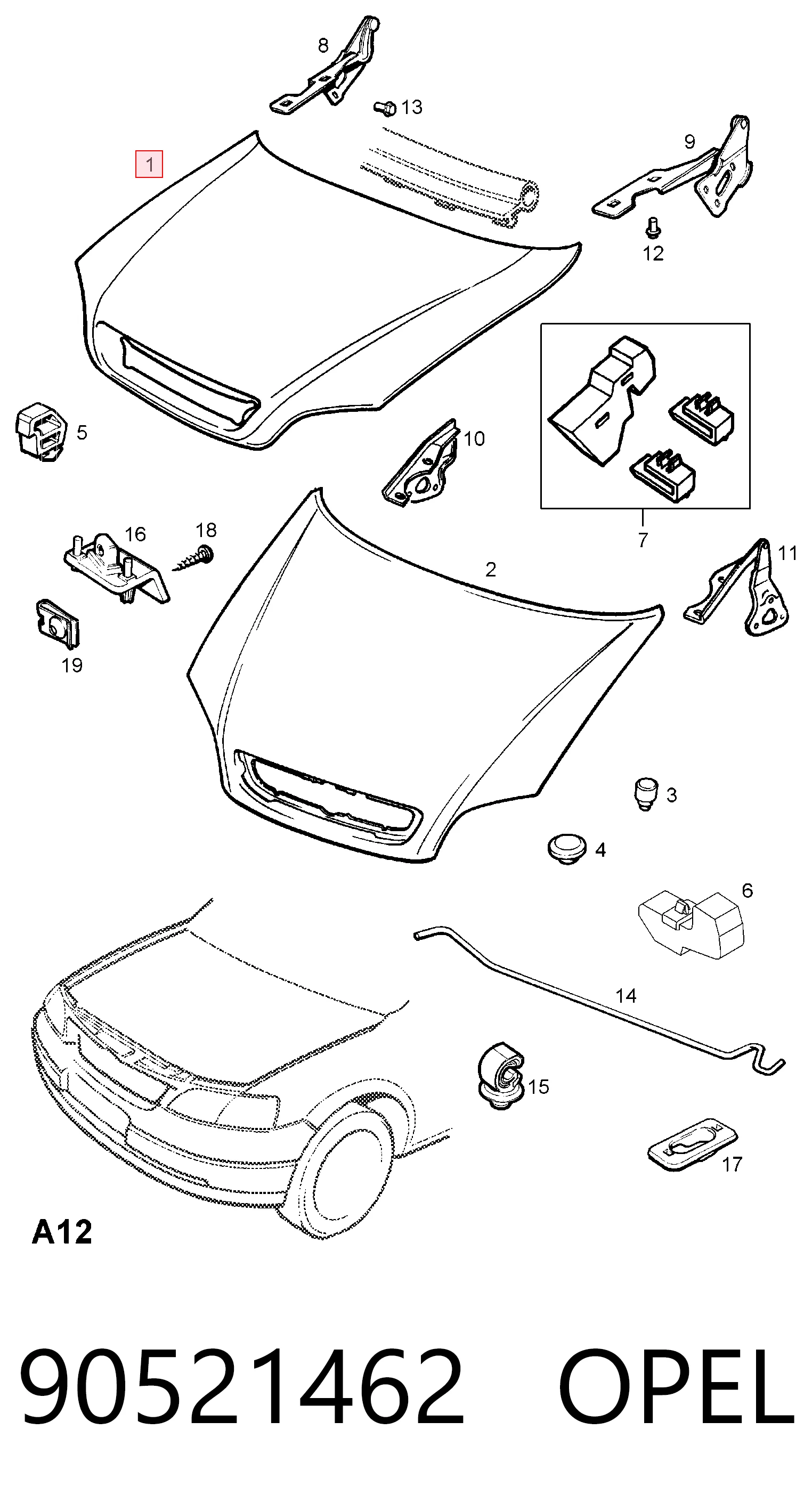 Opel Astra  (1998 - 2009) Kaput satın al