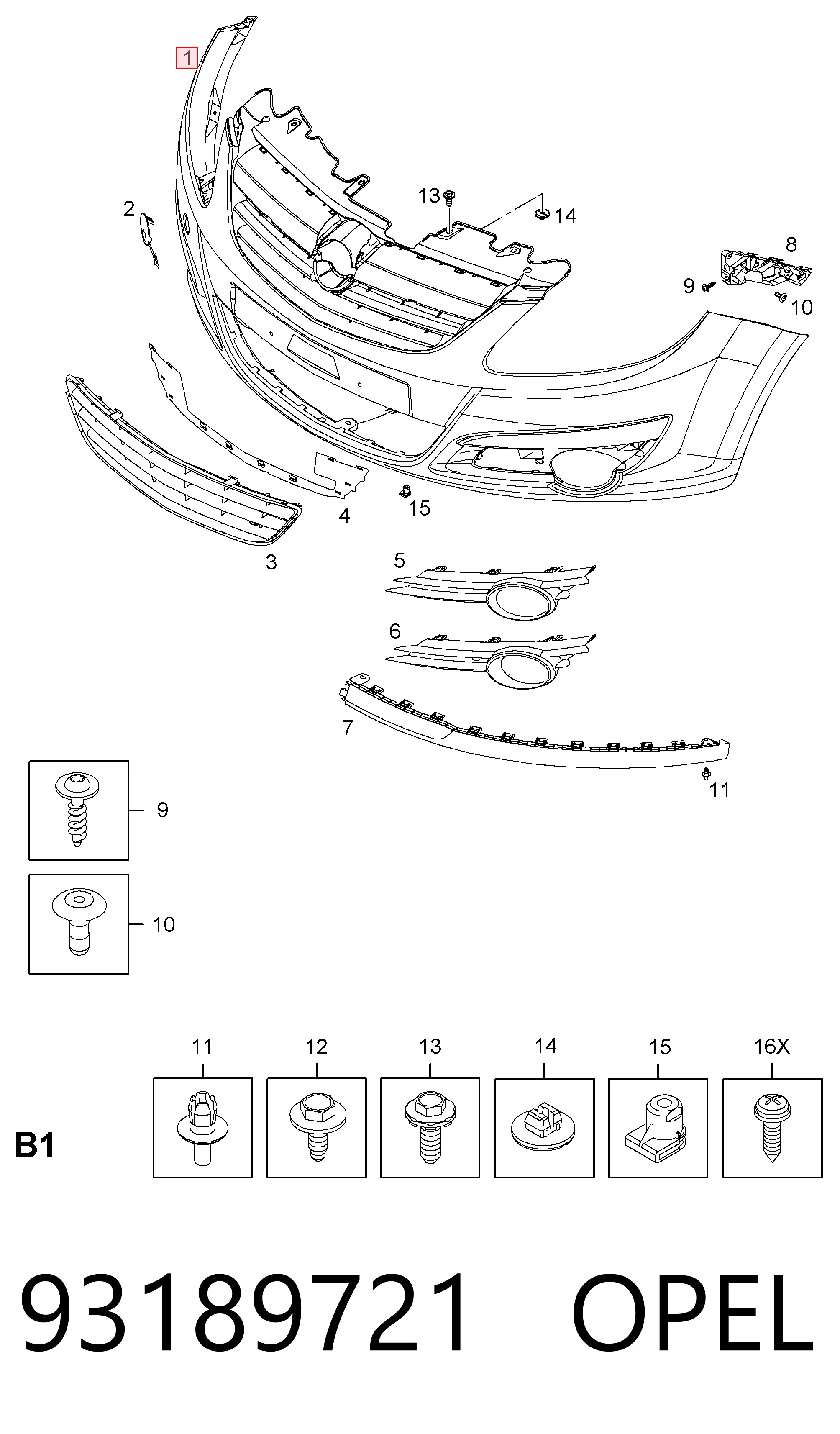 Opel Corsa  (2006 - 2015) Ön tampon fiyatları