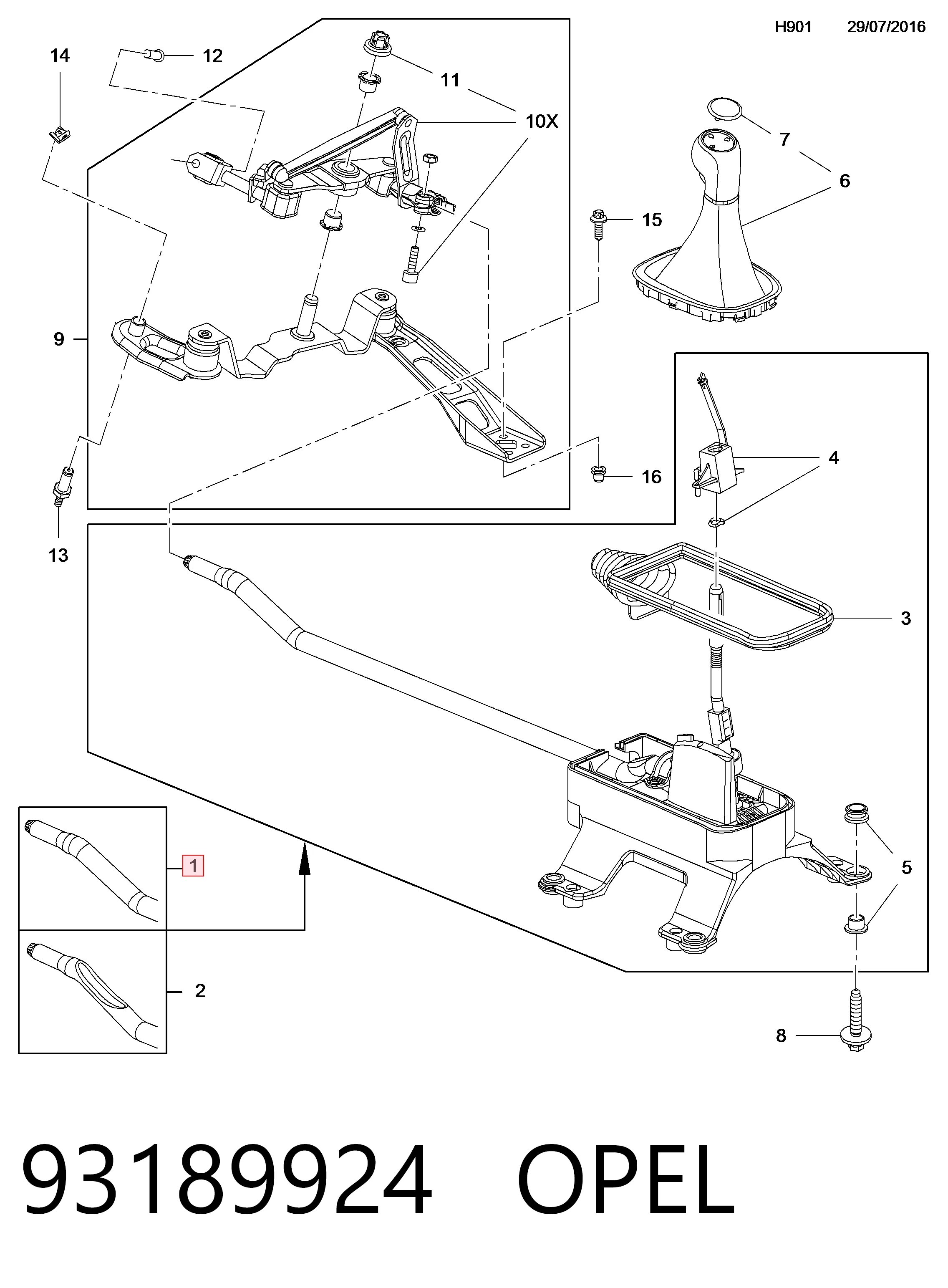 Opel Corsa  (2006 - 2015) Vites kolu fiyatı