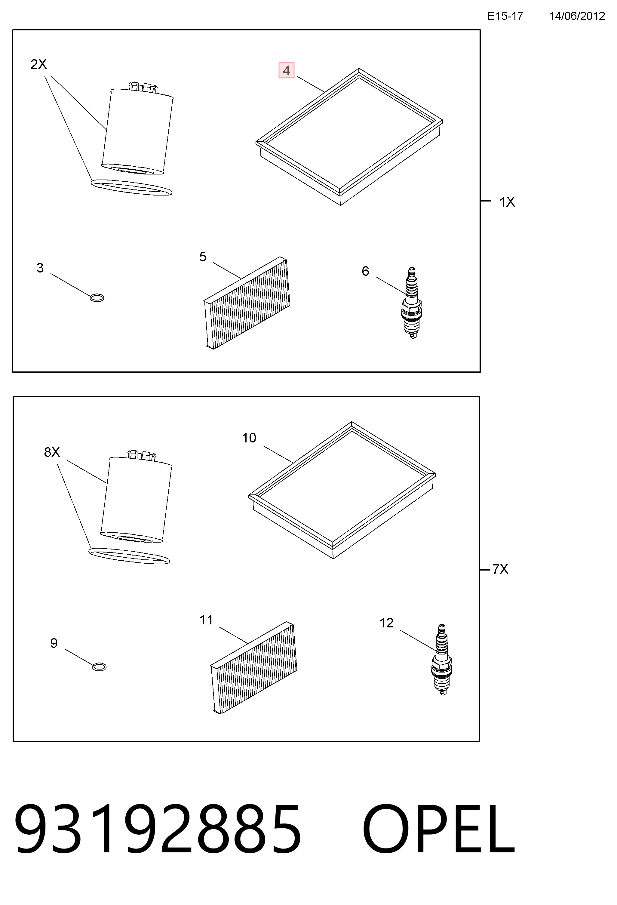Opel Astra H Hava filtresi Türkiye fiyatı