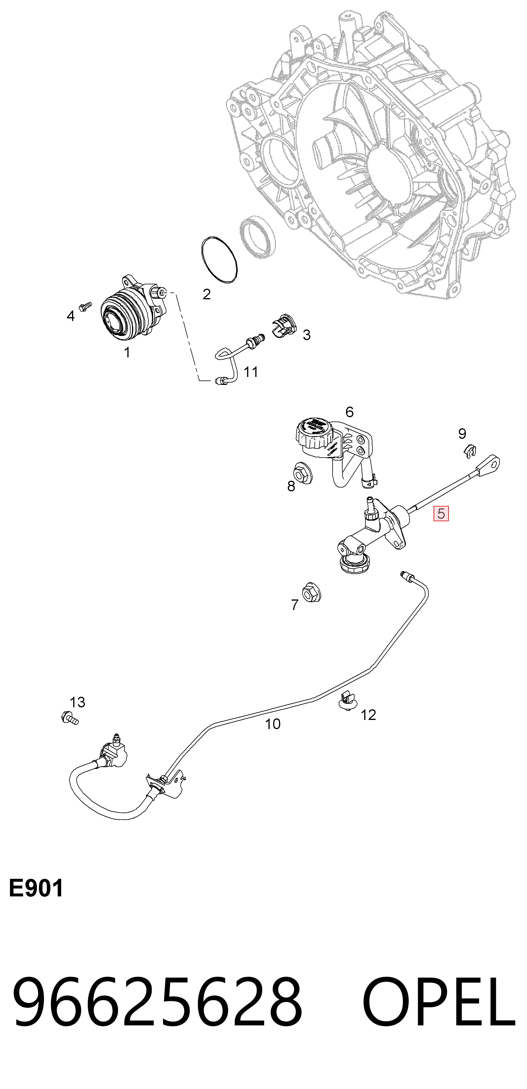 Captiva I off-road vehicle (C100) (2006 - 2010) Debriyaj üst merkezi