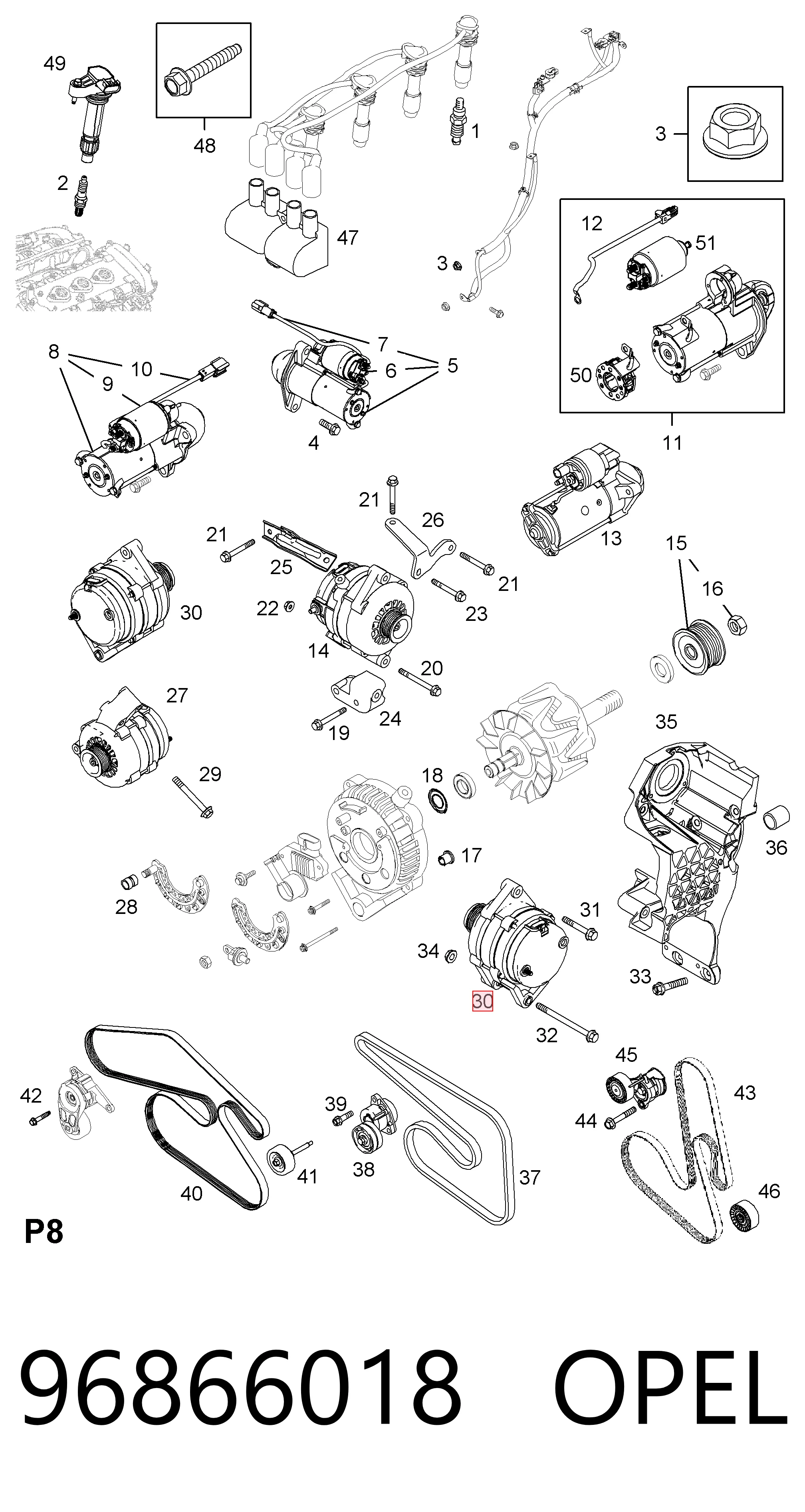Chevrolet Captiva I Alternatör
