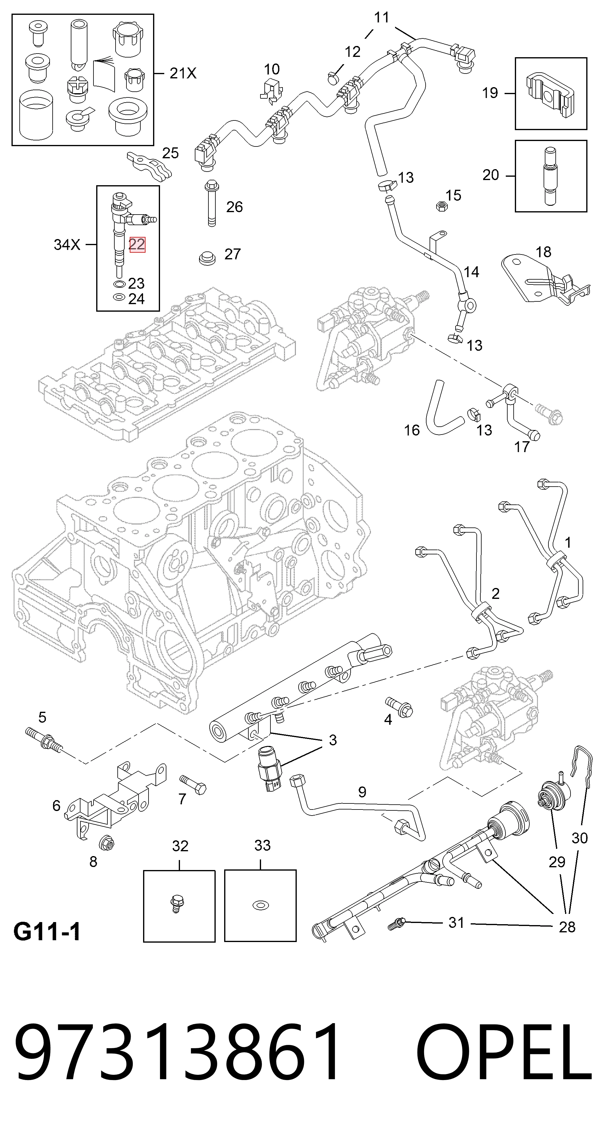 Opel Corsa C Enjektör sıfır
