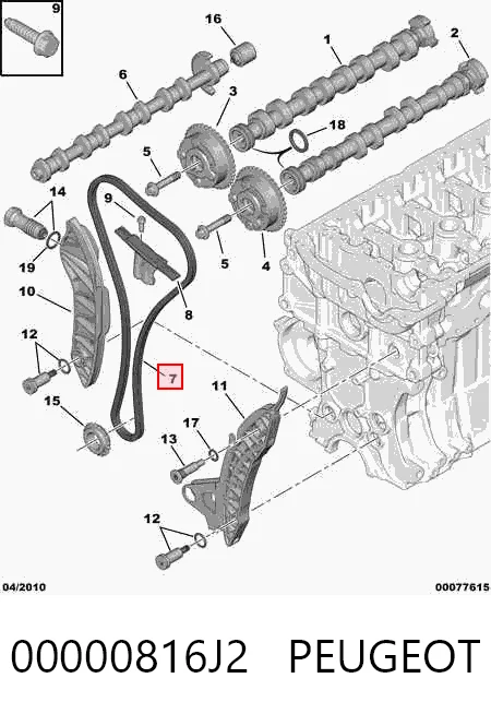Citroen C4  (2006 - 2013) Triger zinciri 