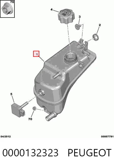 Peugeot Partner I Su deposu