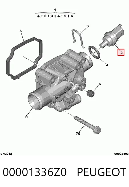Peugeot 301  Termostat yuvası