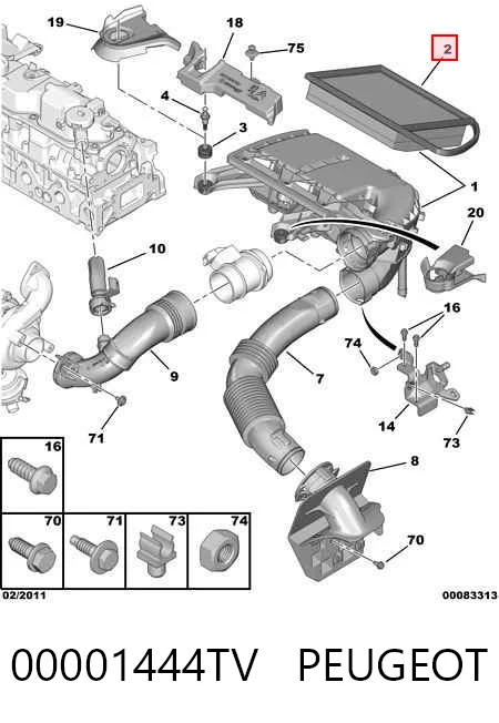 Peugeot 207  Hava filtresi